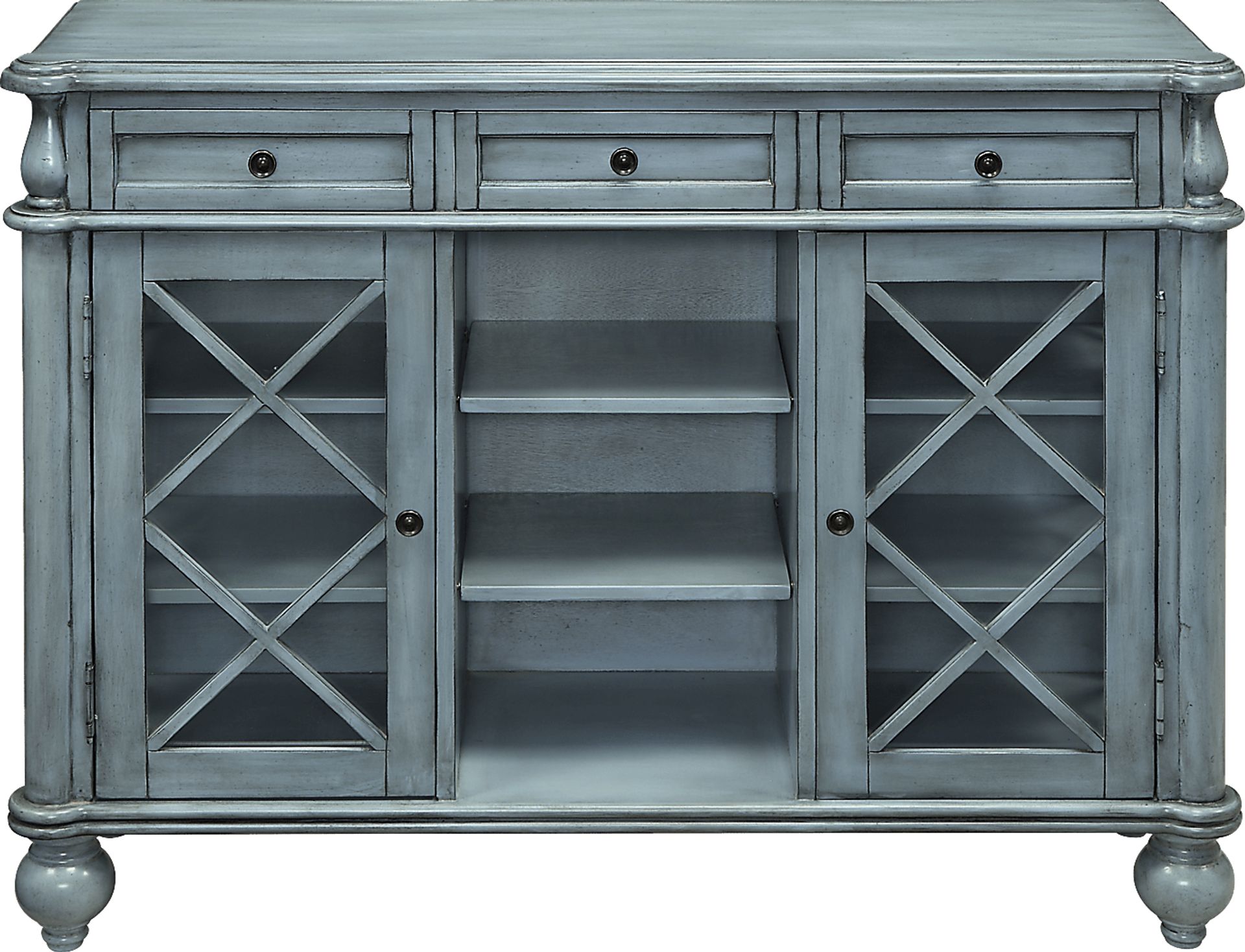 Zellmart Blue Credenza - Image 3