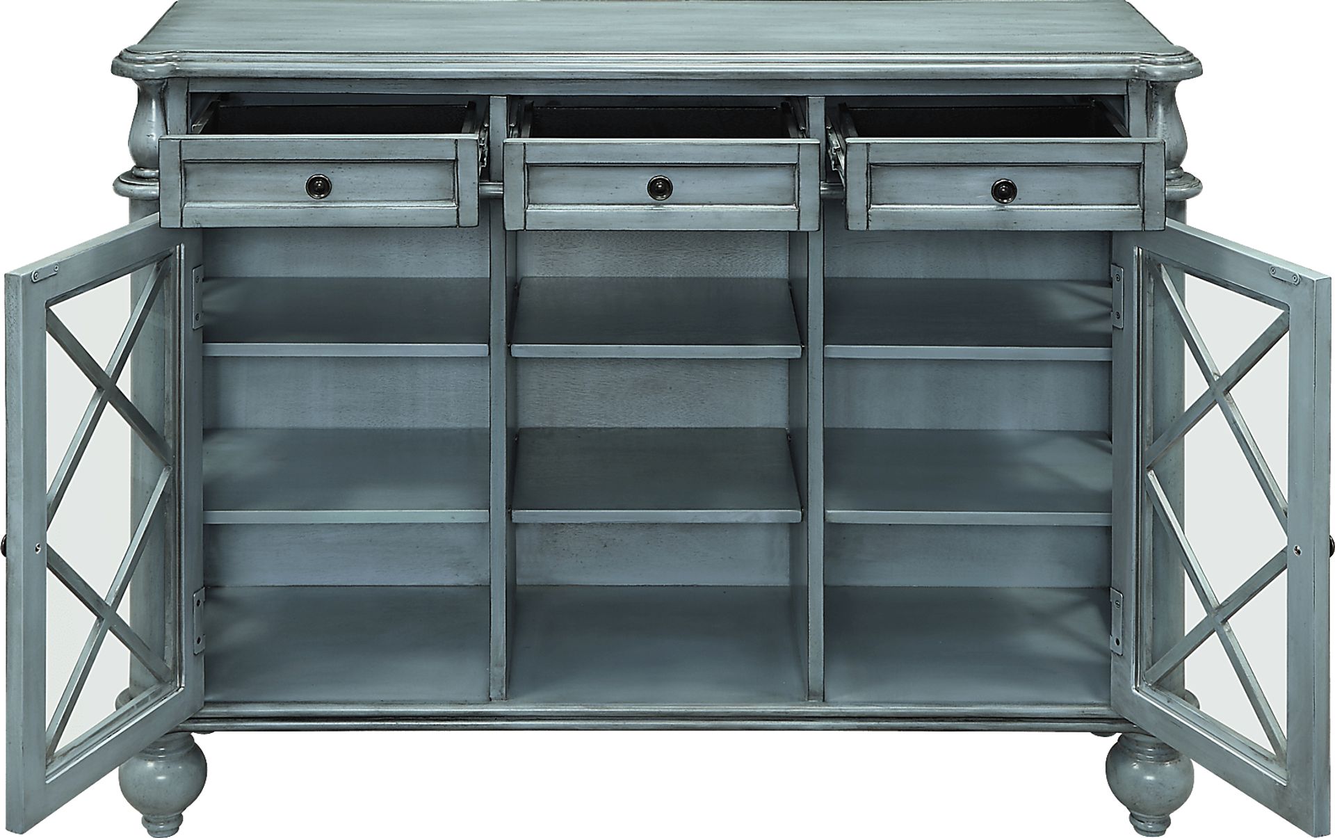 Zellmart Blue Credenza - Image 4