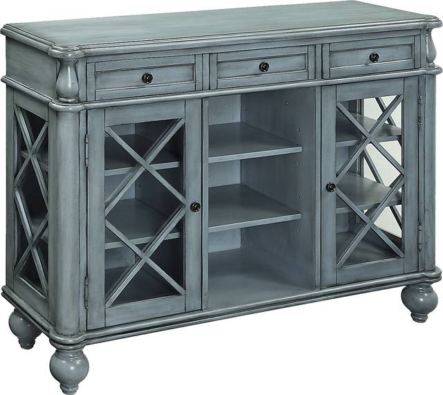 Zellmart Blue Credenza - Thumbnail - Image 1