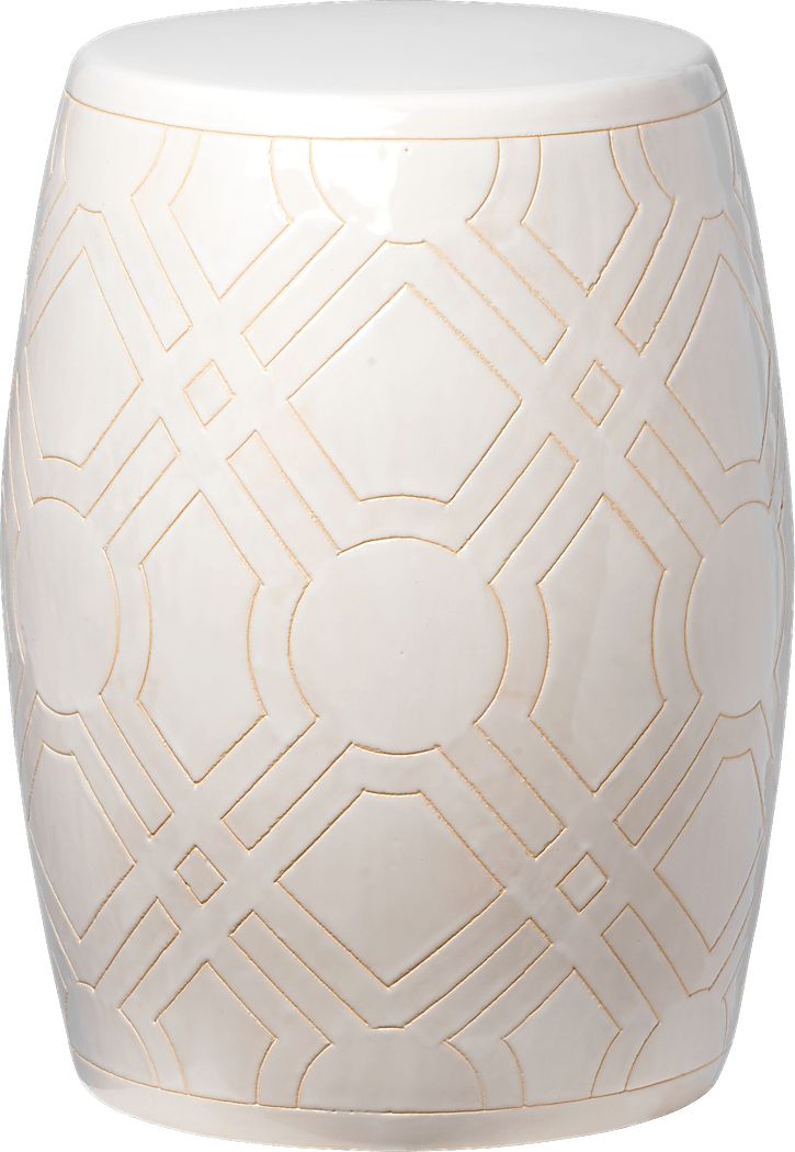 Zelton White Outdoor Stool