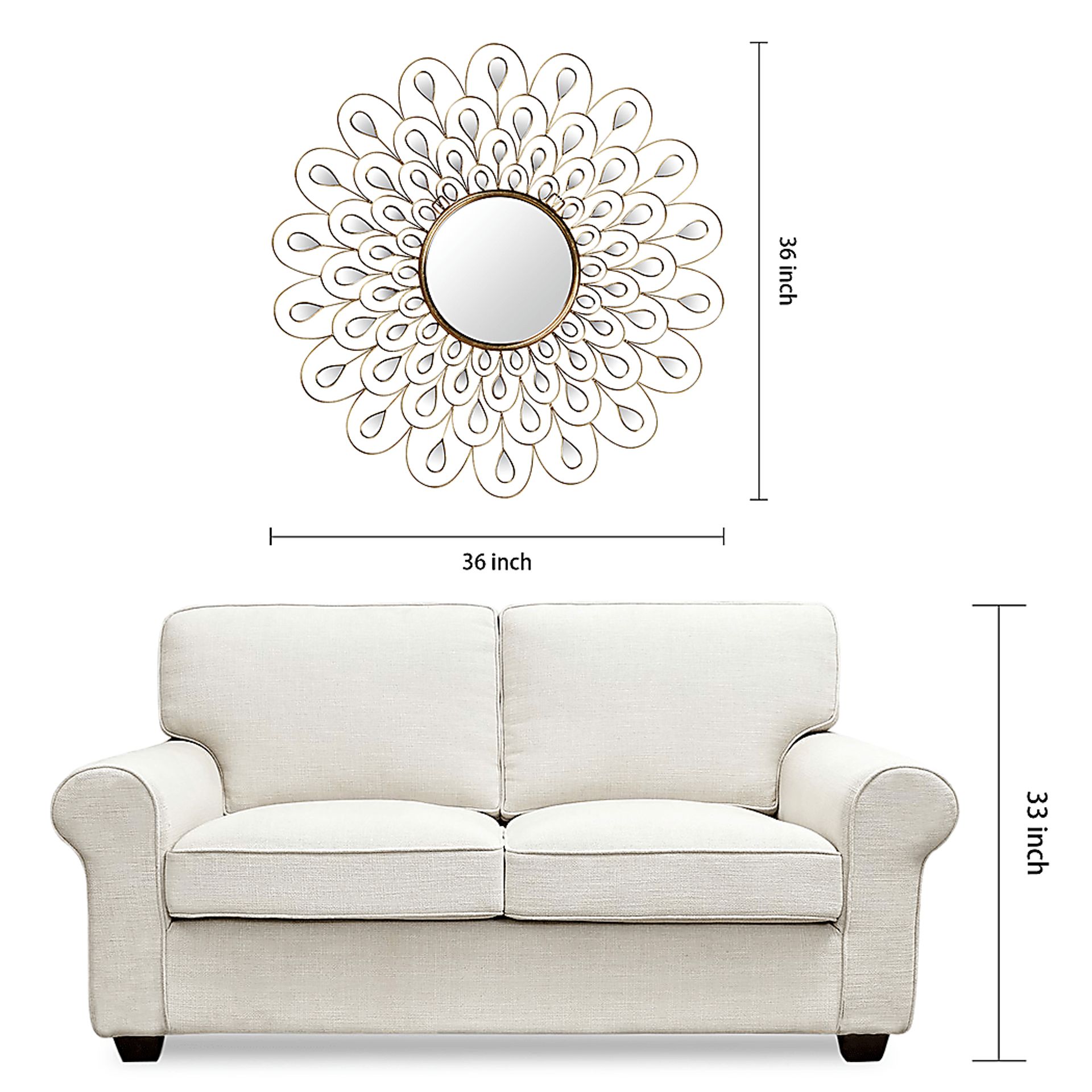 Zelva Gold Mirror - Image 9