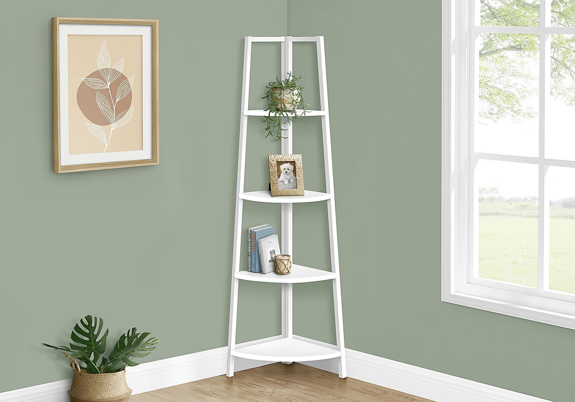 Zemke White Bookcase - Image 2