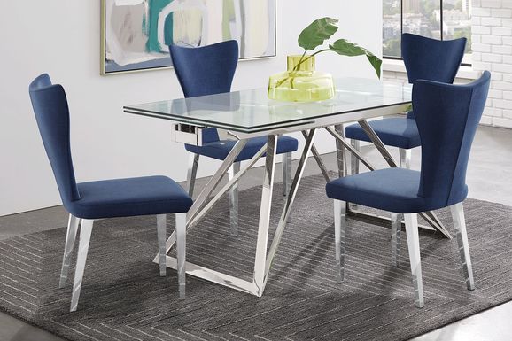 Cindy Crawford San Francisco 5 Pc Gray White Dining Room Set With Side  Chair, Dining Table - Rooms To Go