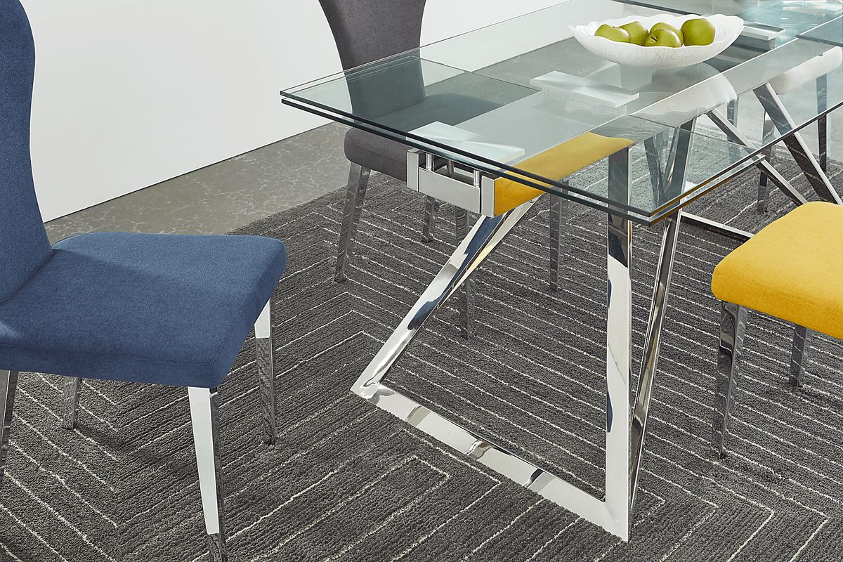 ウニコ　FUNEAT dining table zenica-silver-rectangle-dining