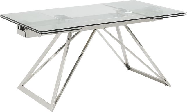 Zenica Silver Rectangle Dining Table