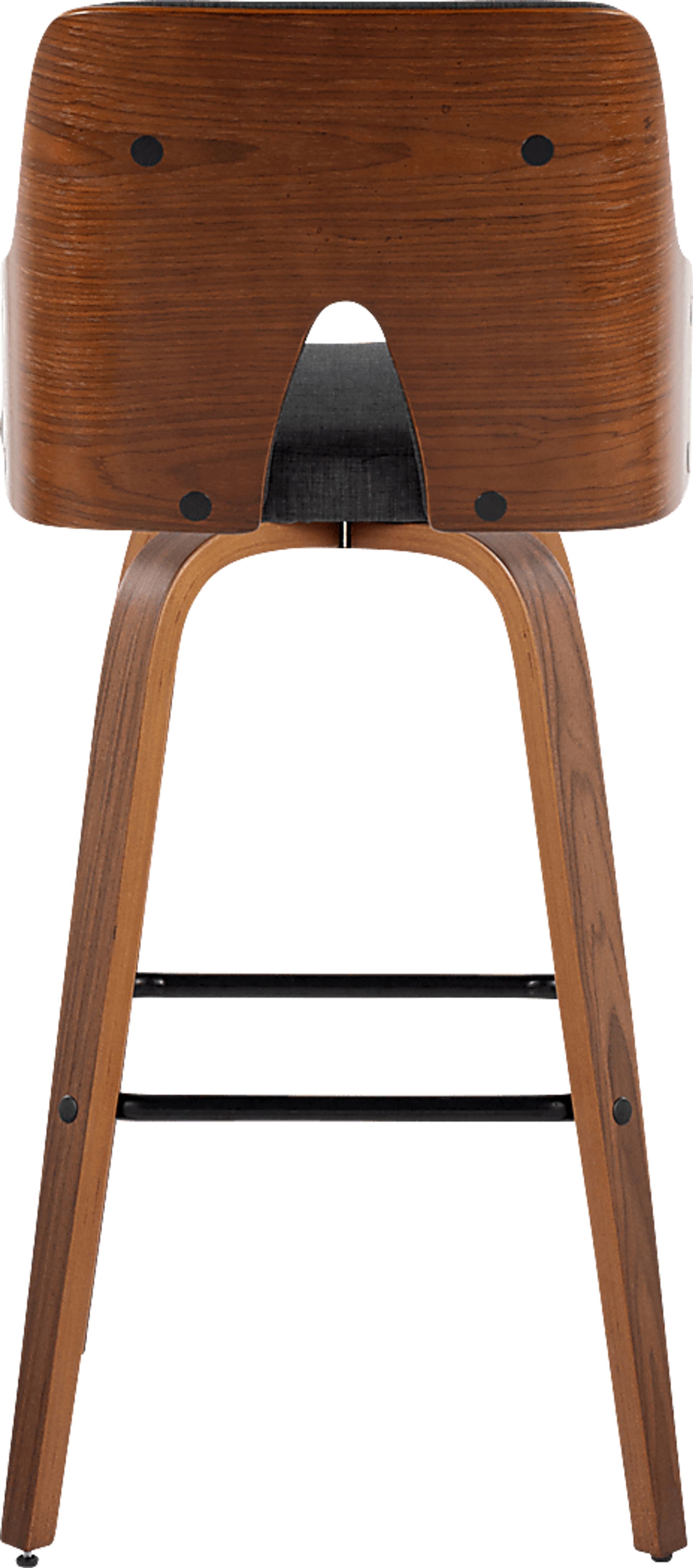 Zennia Black Swivel Barstool, Set of 2 - Image 6