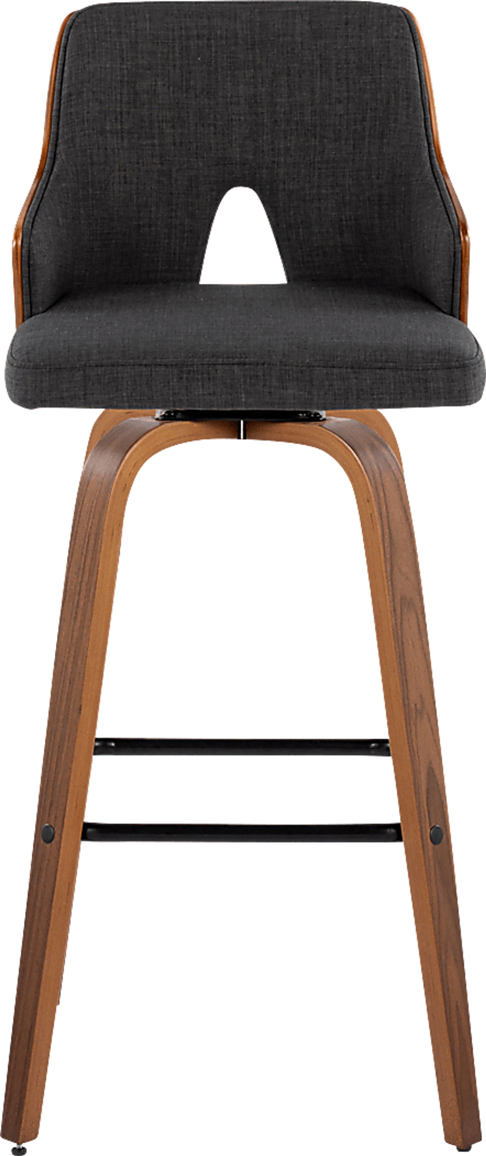 Zennia Black Swivel Barstool, Set of 2 - Image 7