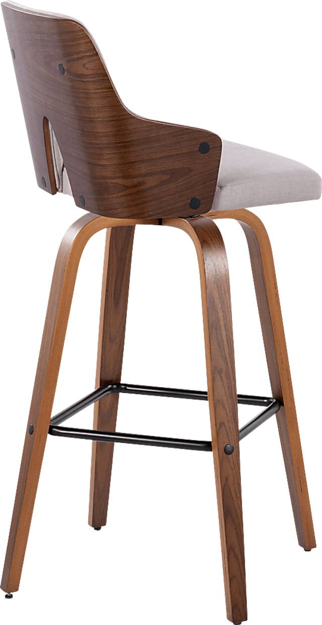 Zennia Cream Swivel Barstool, Set of 2 - Thumbnail - Image 5