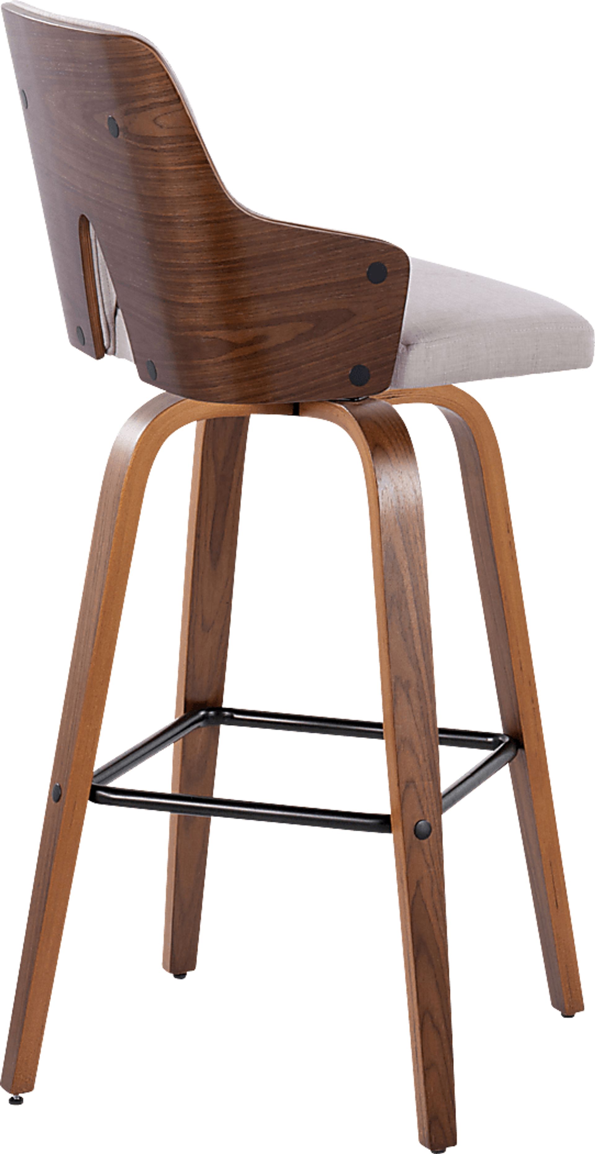 Zennia Cream Swivel Barstool, Set of 2 - Image 5