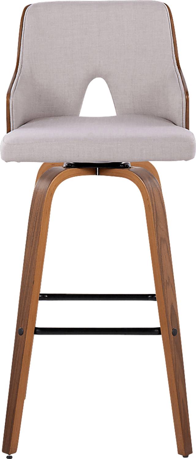 Zennia Cream Swivel Barstool, Set of 2 - Thumbnail - Image 7