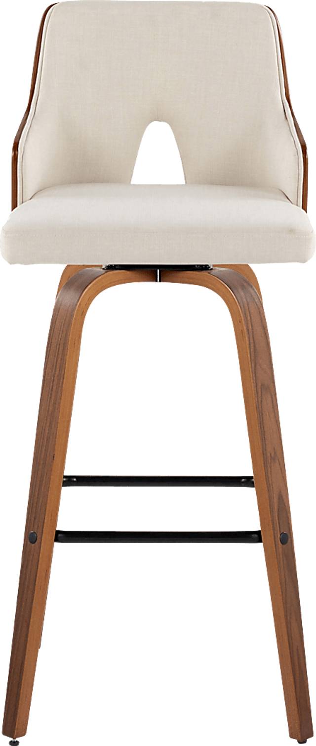 Zennia Cream Swivel Barstool, Set of 2 - Thumbnail - Image 7