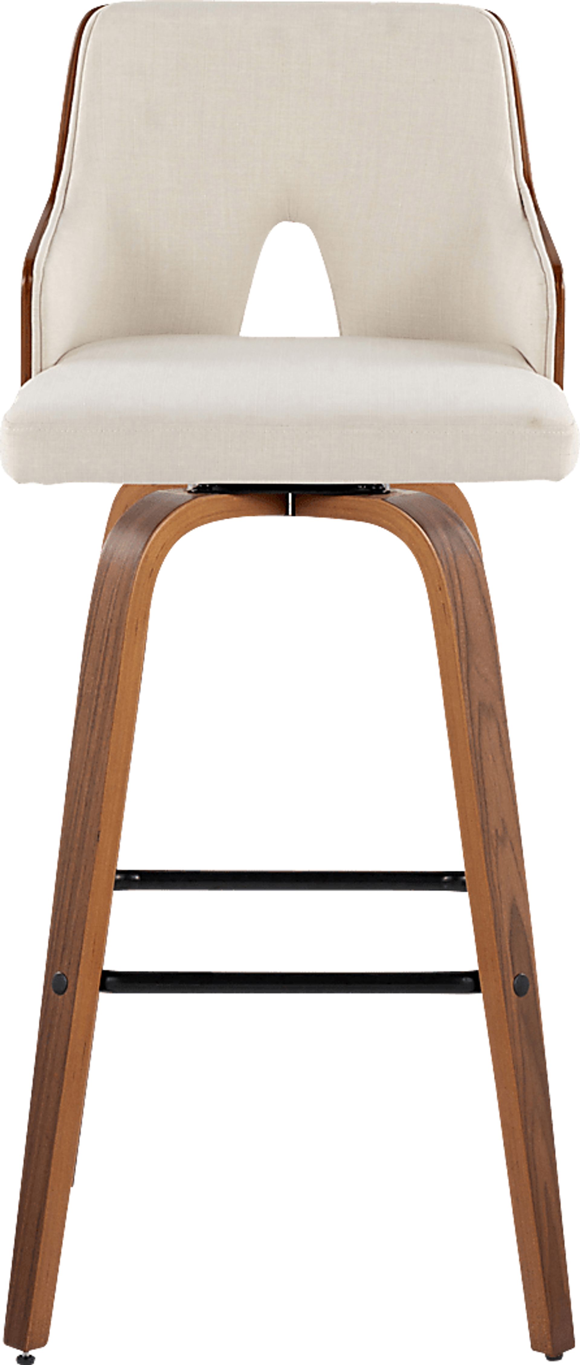 Zennia Cream Swivel Barstool, Set of 2 - Image 7