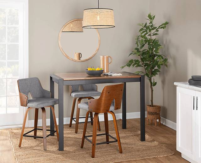 Zennia Gray Counter Height Stool, Set of 2 - Thumbnail - Image 2