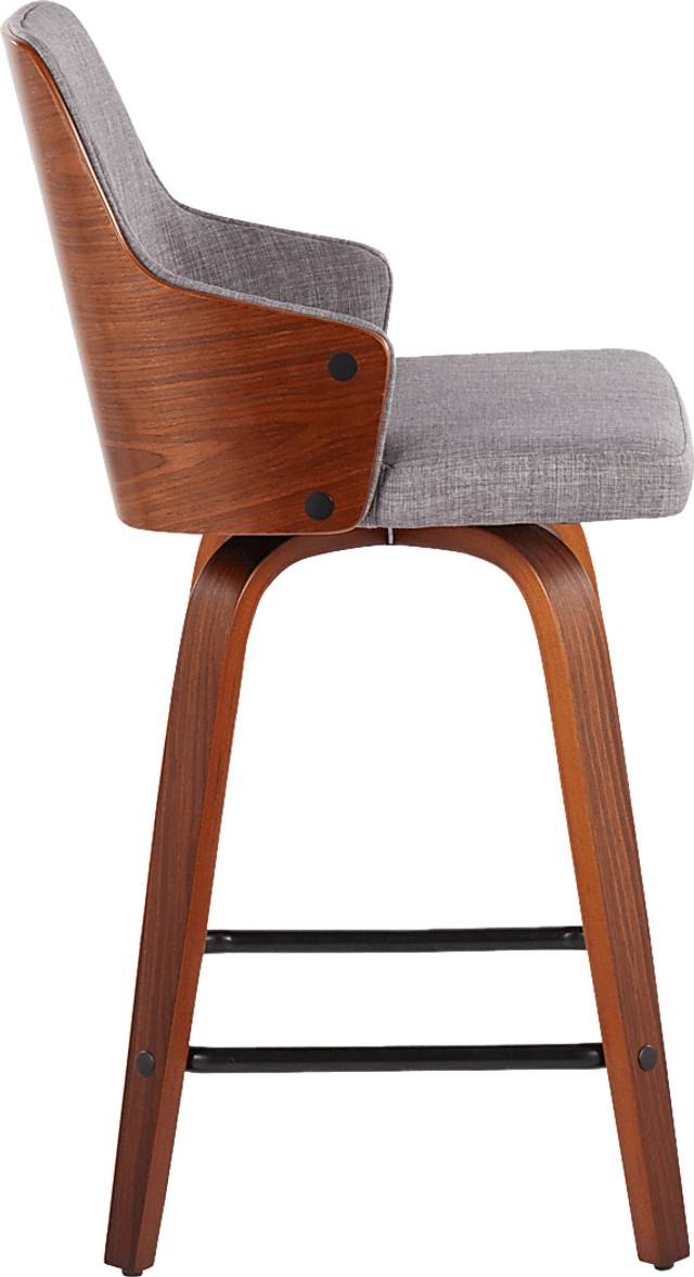 Zennia Gray Counter Height Stool, Set of 2 - Thumbnail - Image 4