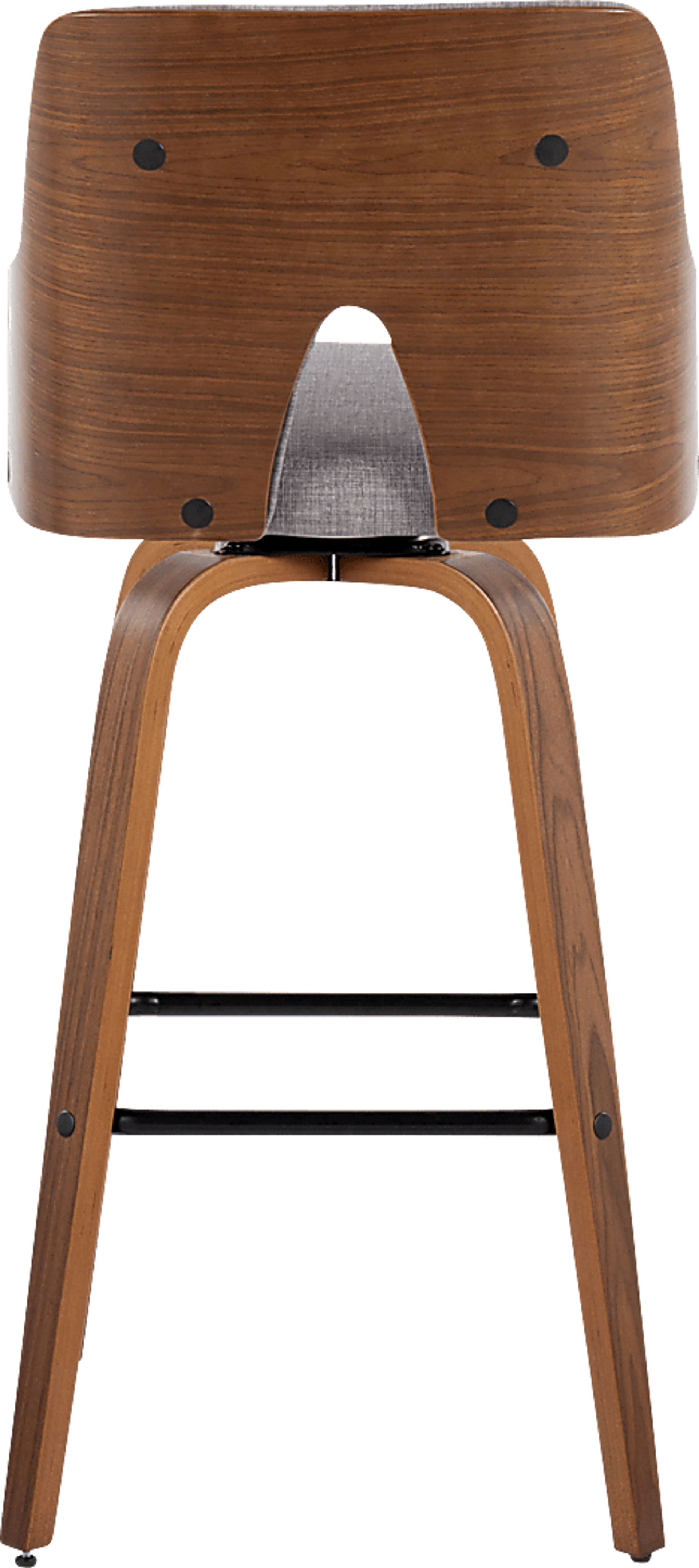 Zennia Gray Swivel Barstool, Set of 2 - Image 6