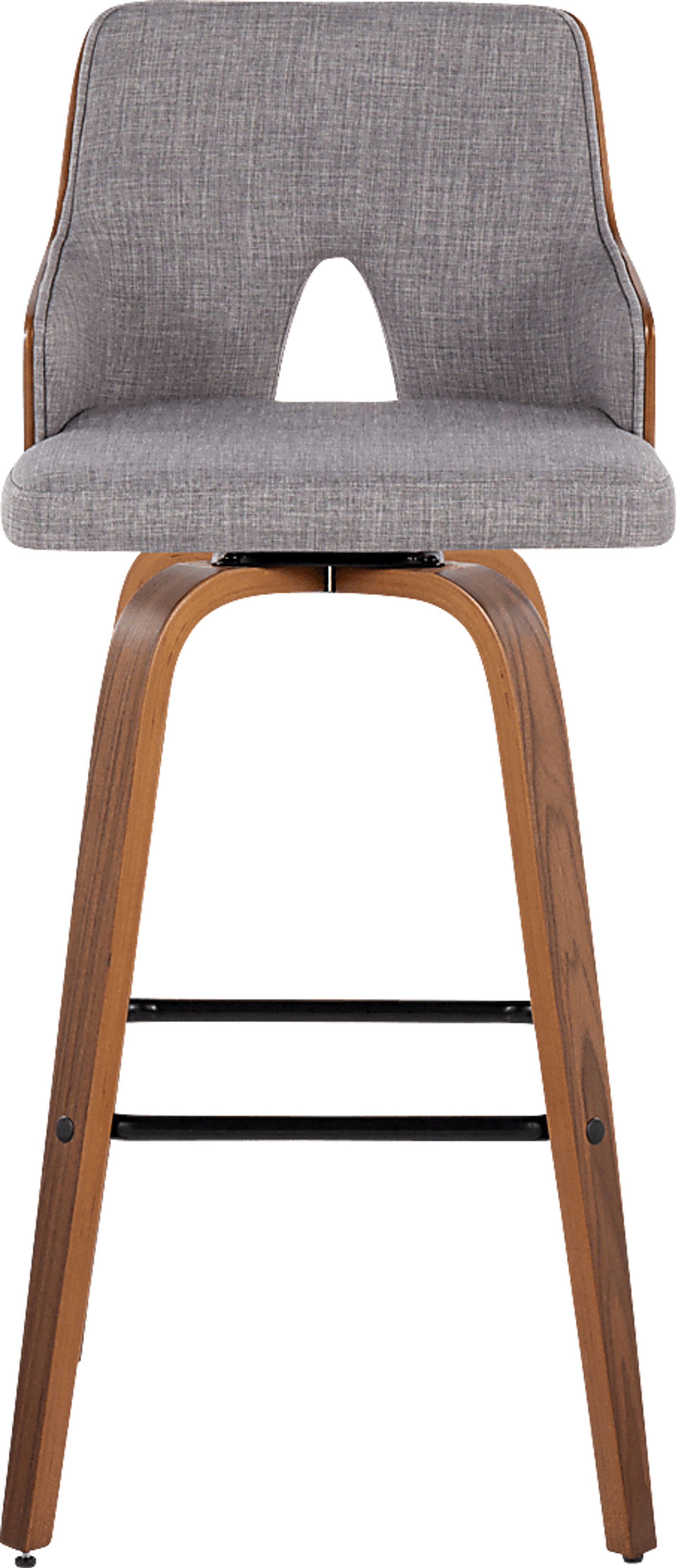 Zennia Gray Swivel Barstool, Set of 2 - Image 7