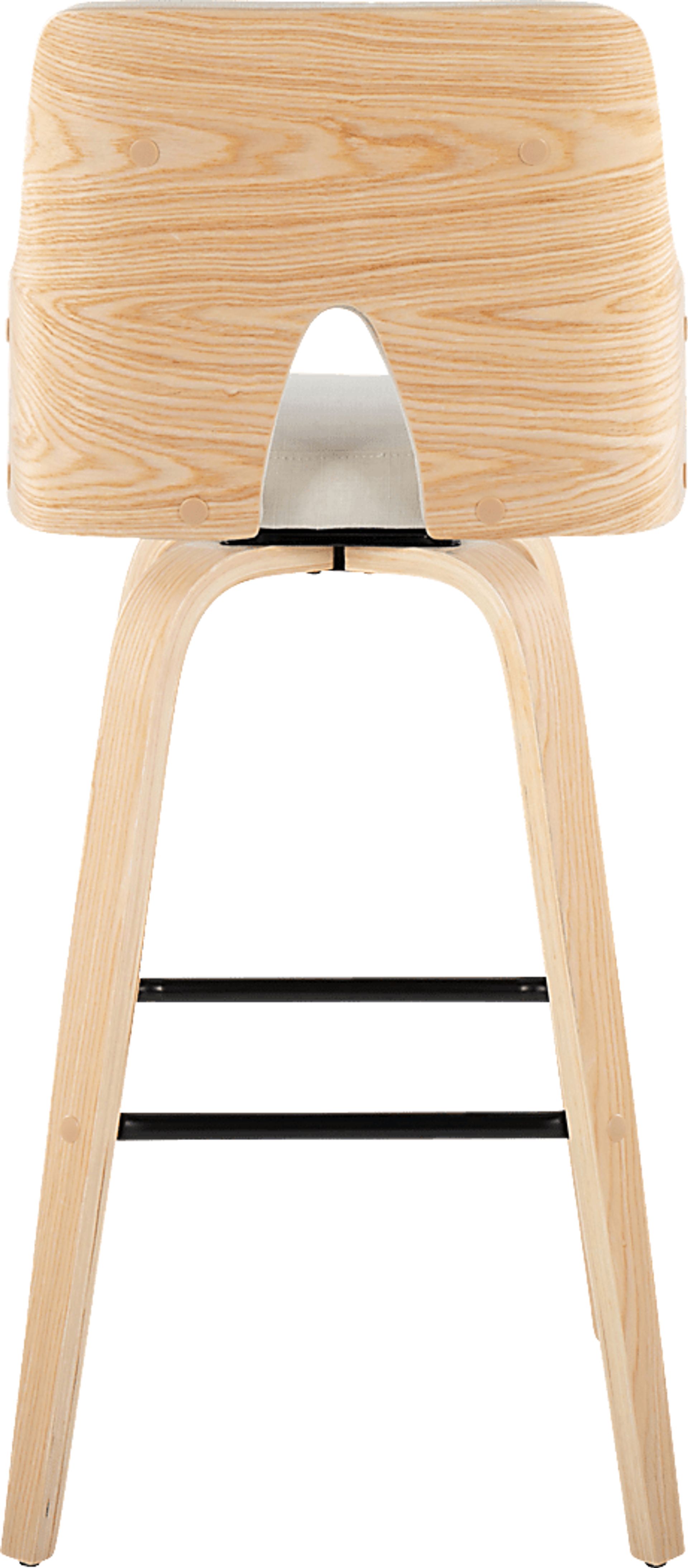 Zennia II Cream Swivel Barstool, Set of 2 - Image 6