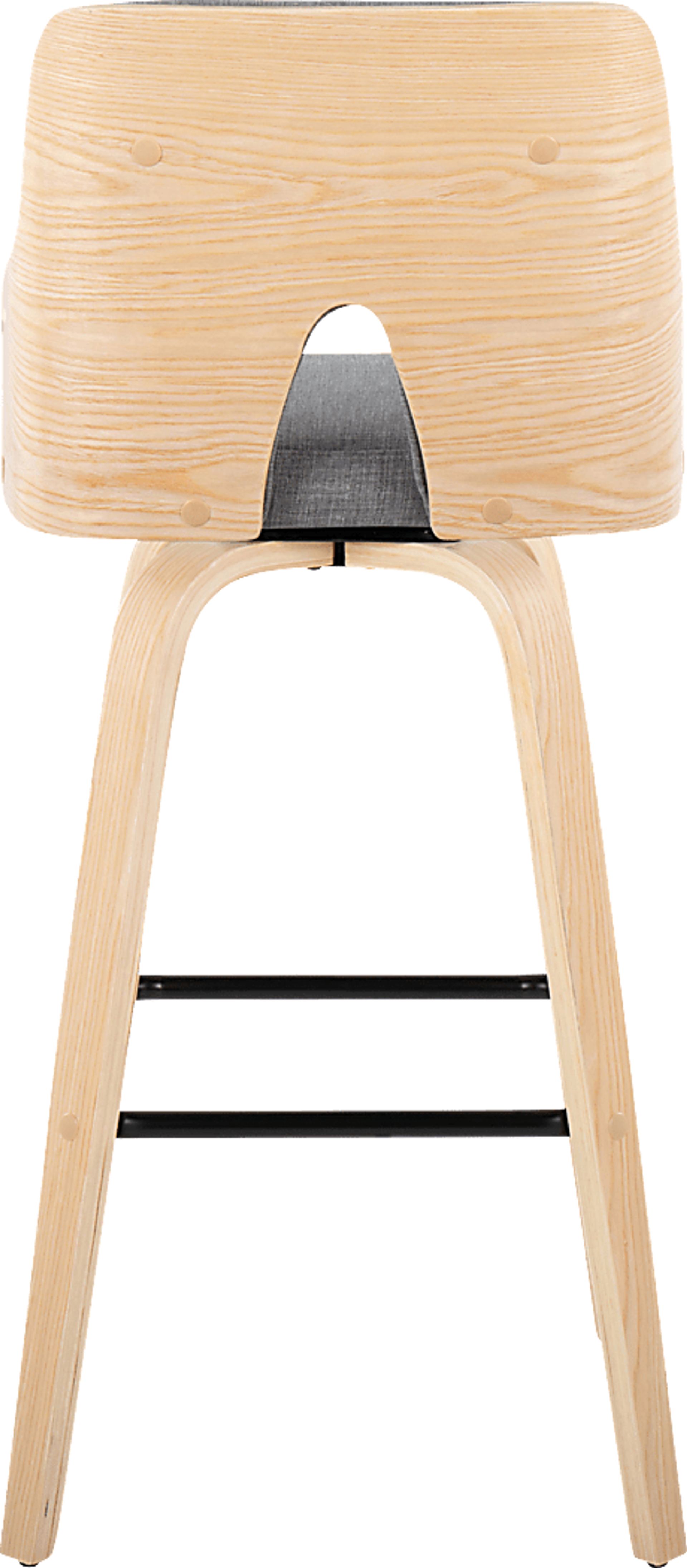 Zennia II Gray Swivel Barstool, Set of 2 - Image 6