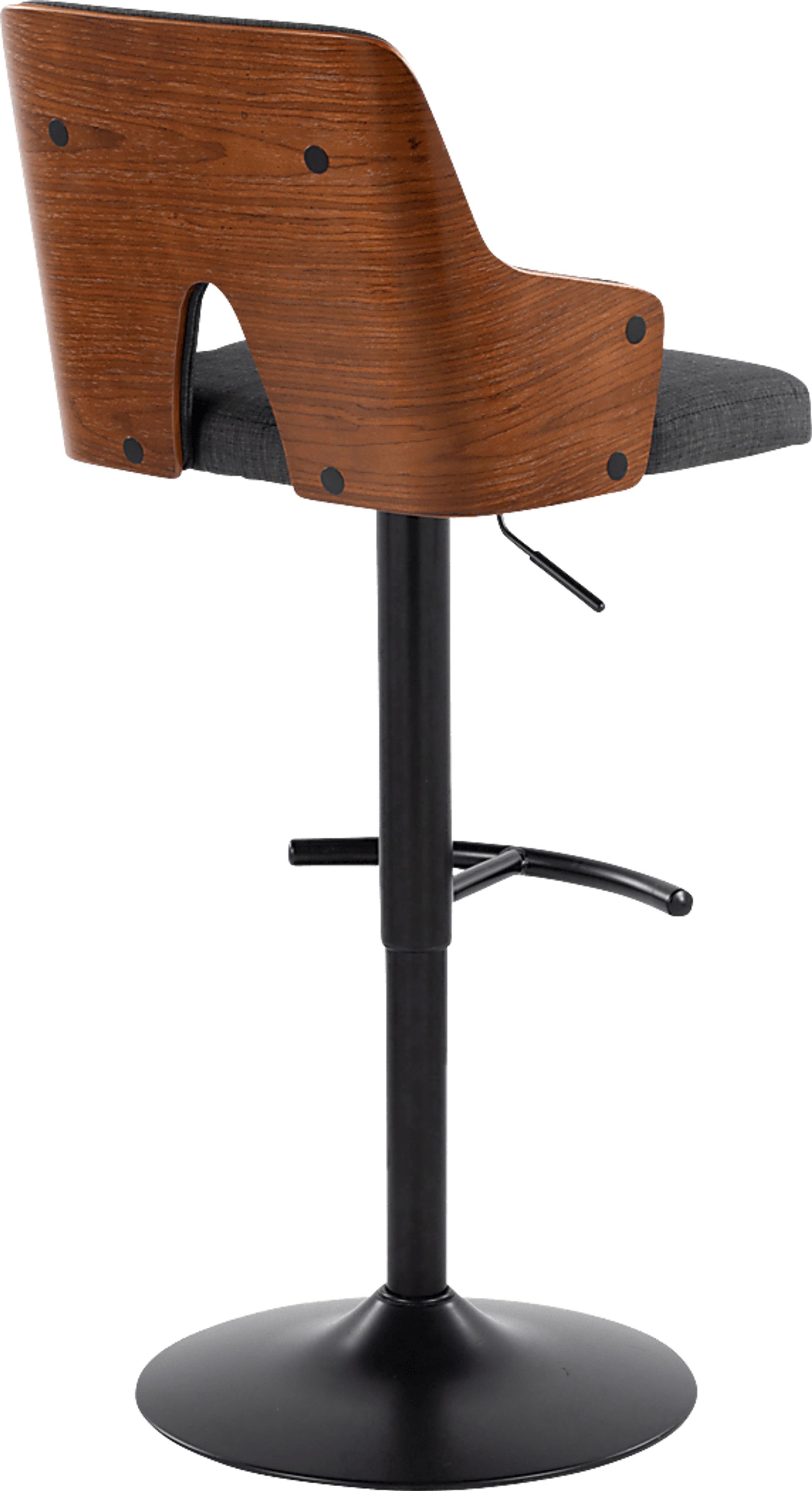Zennia III Charcoal Adjustable Barstool, Set of 2 - Image 5