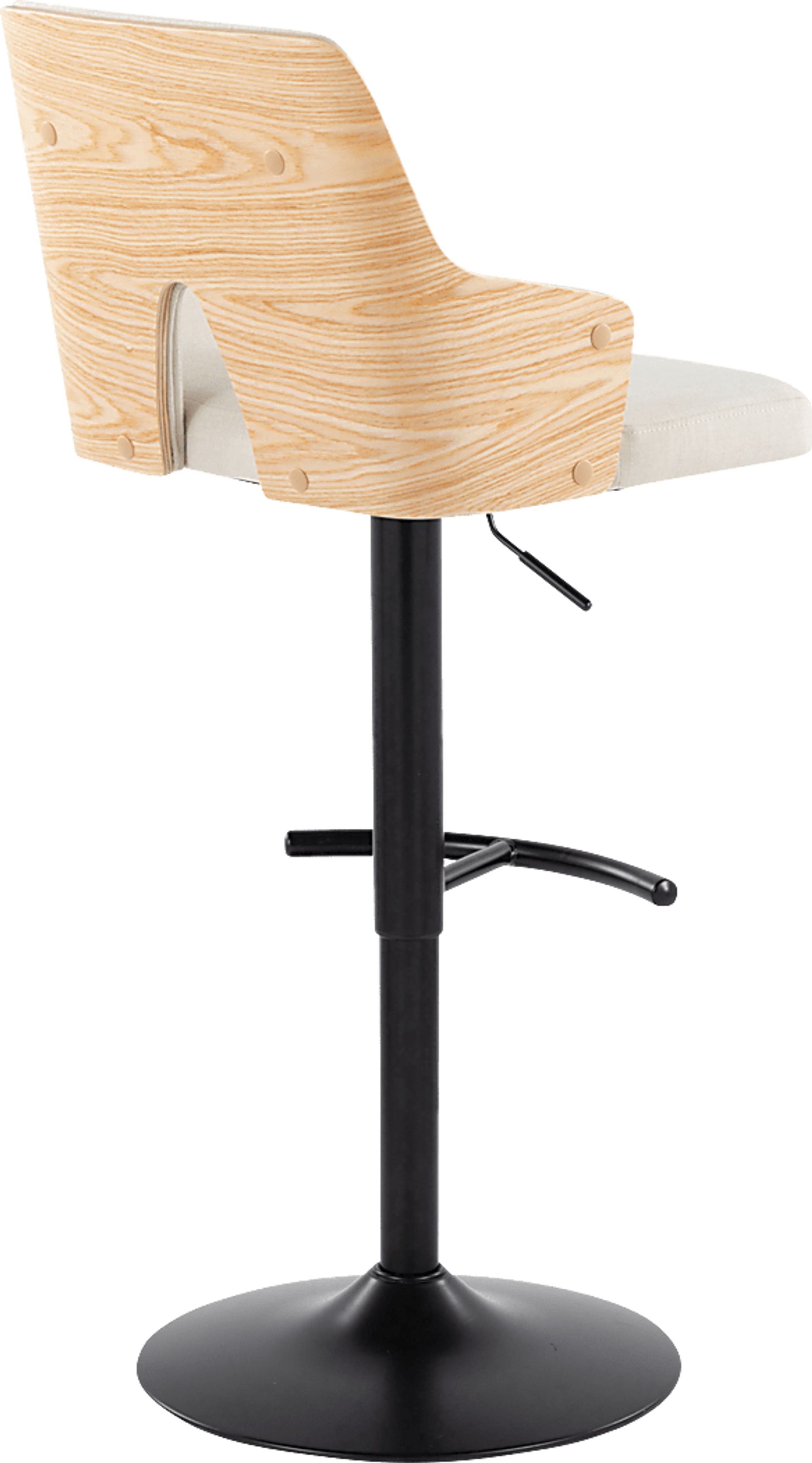 Zennia III Cream Adjustable Barstool, Set of 2 - Image 5