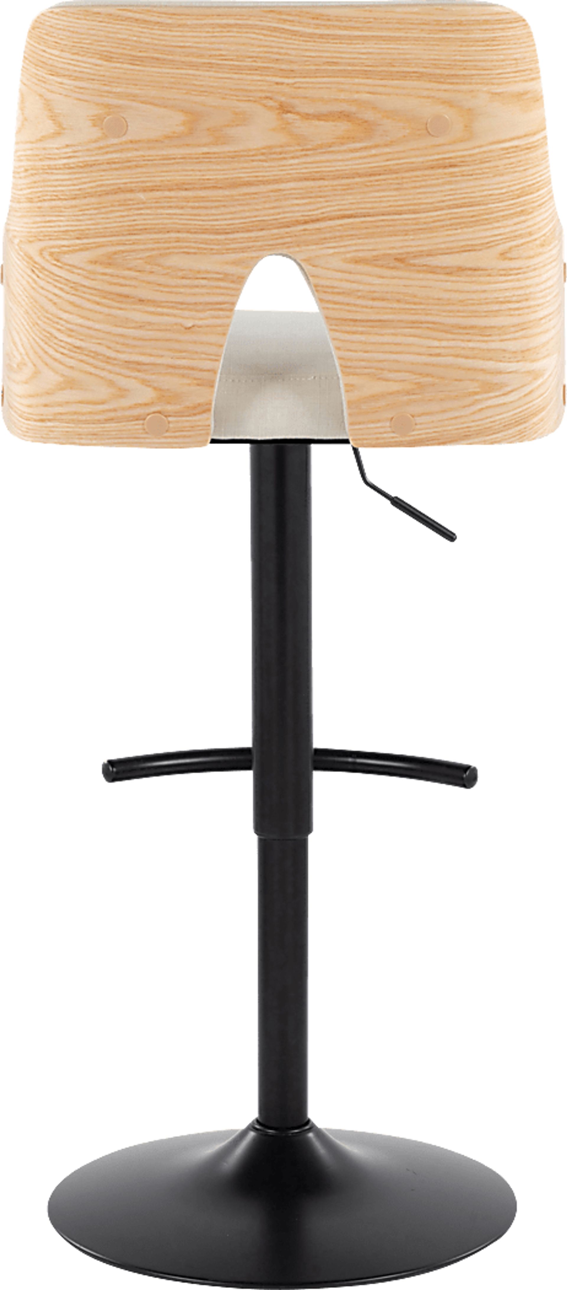 Zennia III Cream Adjustable Barstool, Set of 2 - Image 6