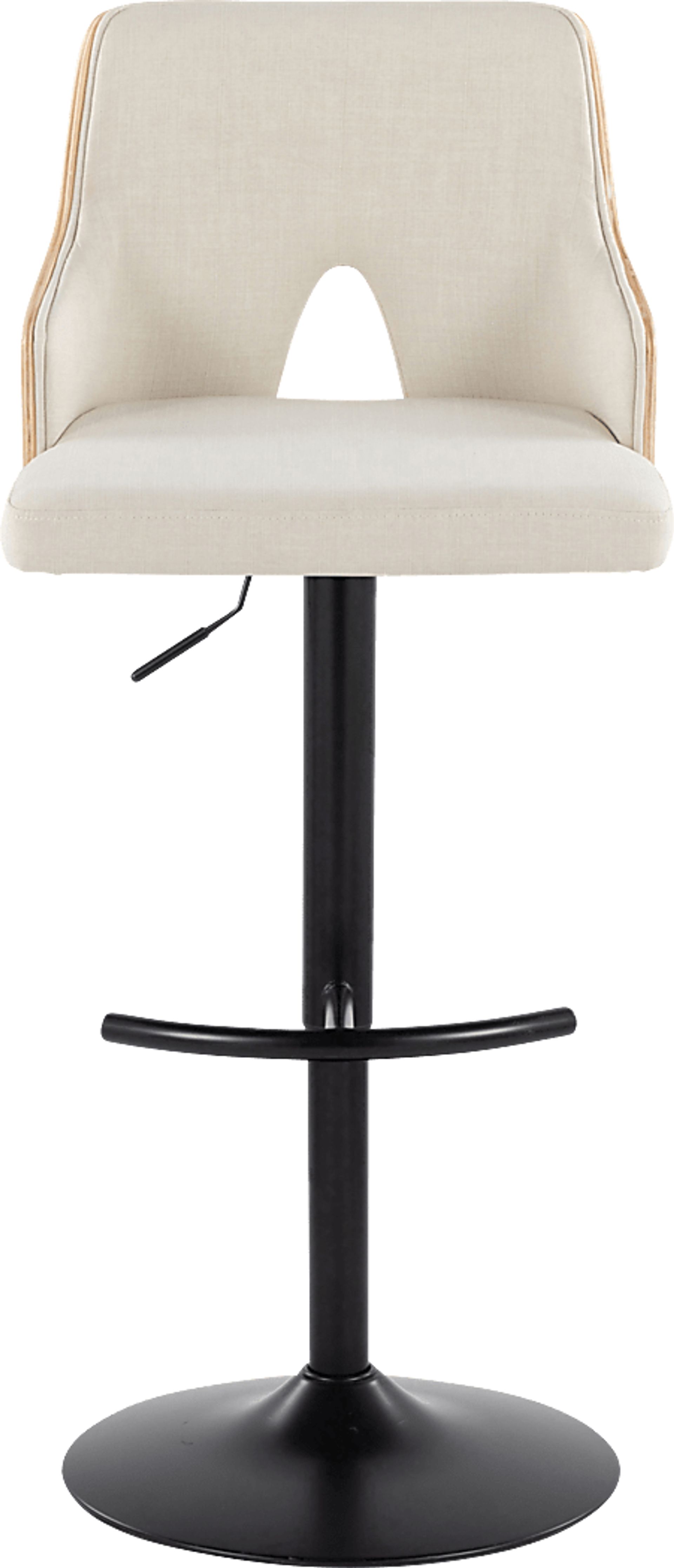 Zennia III Cream Adjustable Barstool, Set of 2 - Image 7