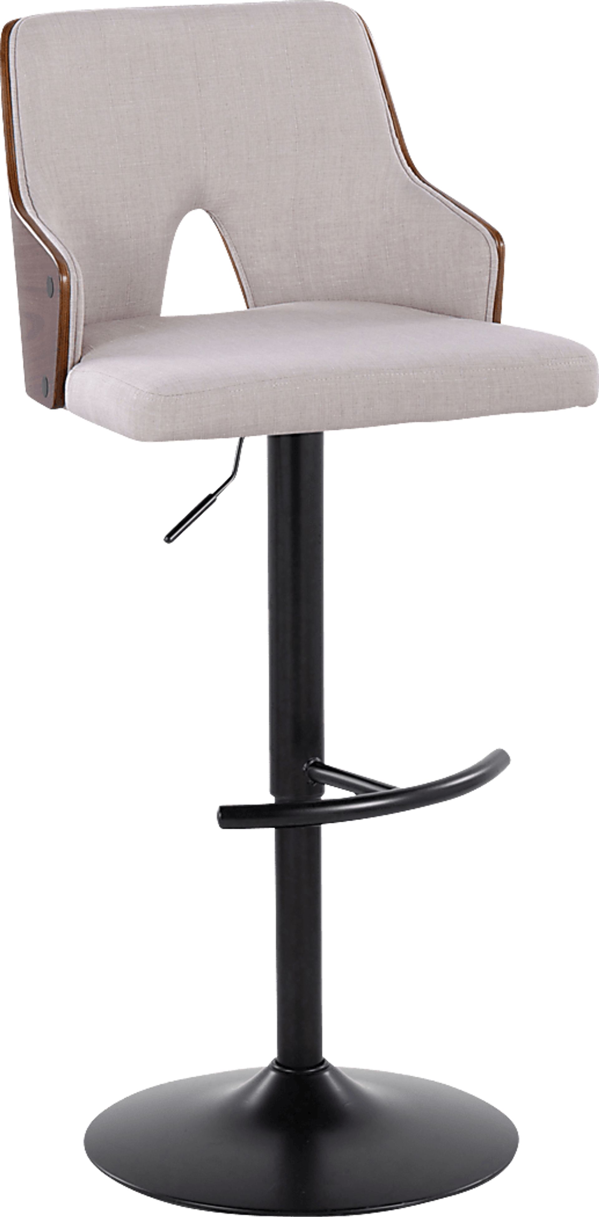 Zennia III Cream Adjustable Barstool, Set of 2 - Image 3