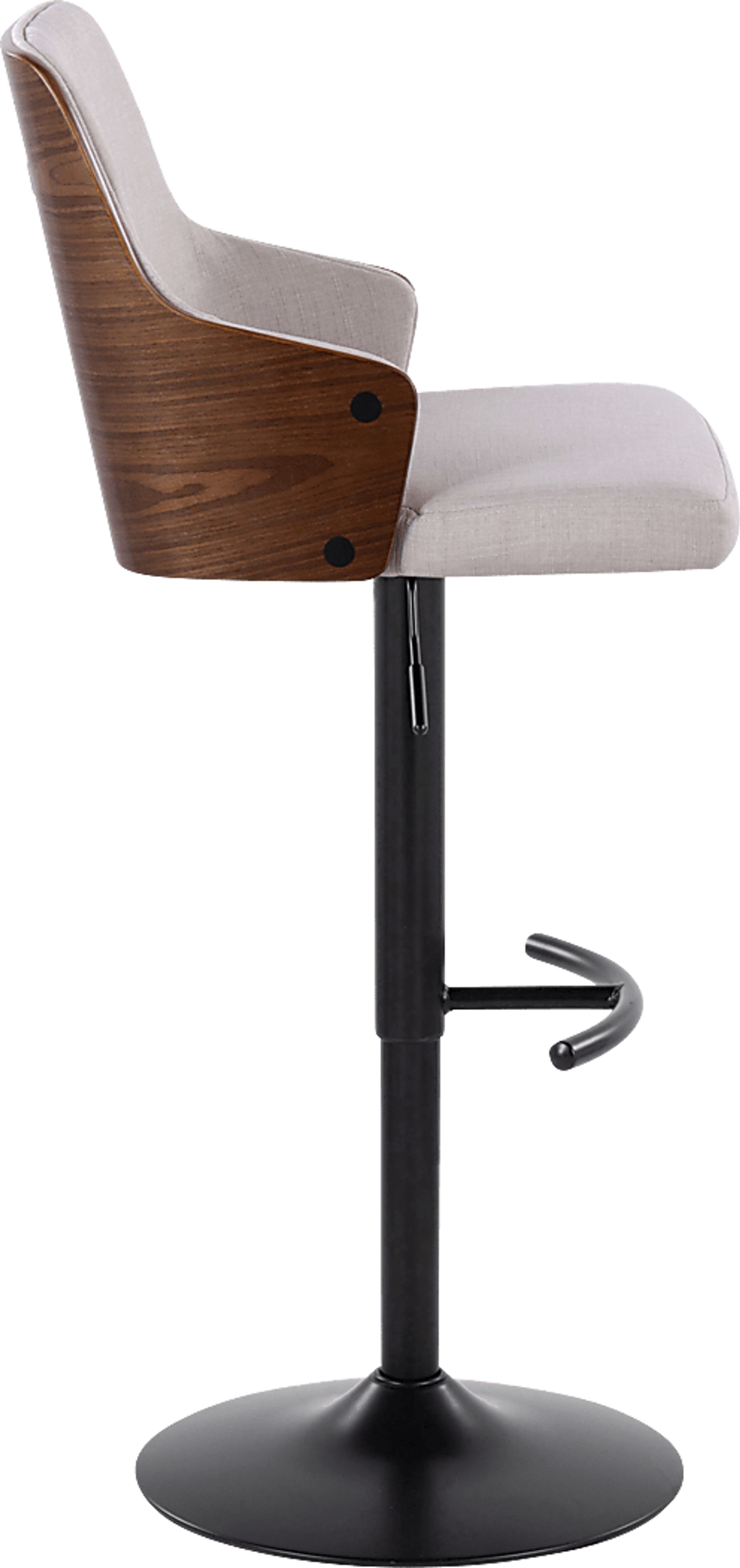Zennia III Cream Adjustable Barstool, Set of 2 - Image 4