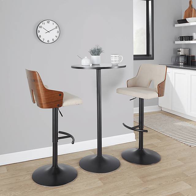 Zennia III Cream Adjustable Barstool, Set of 2 - Thumbnail - Image 9