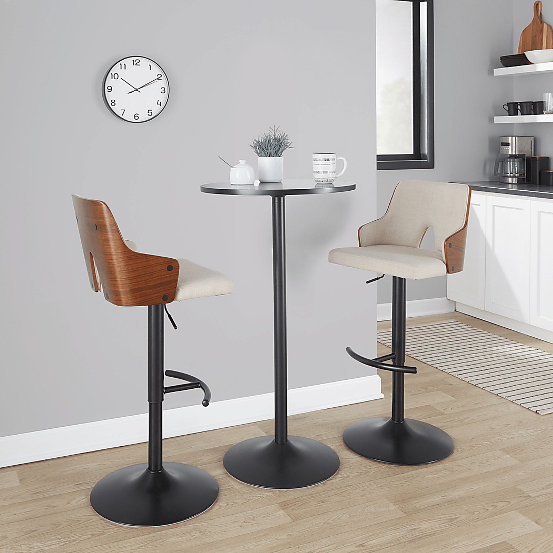 Zennia III Cream Adjustable Barstool, Set of 2 - Image 9