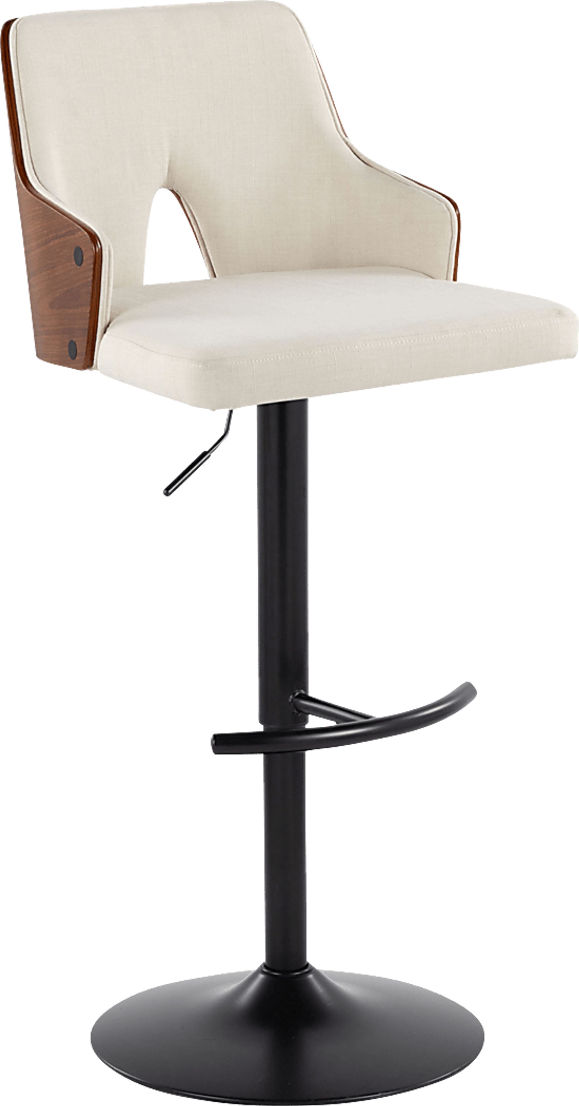 Zennia III Cream Adjustable Barstool, Set of 2 - Image 3