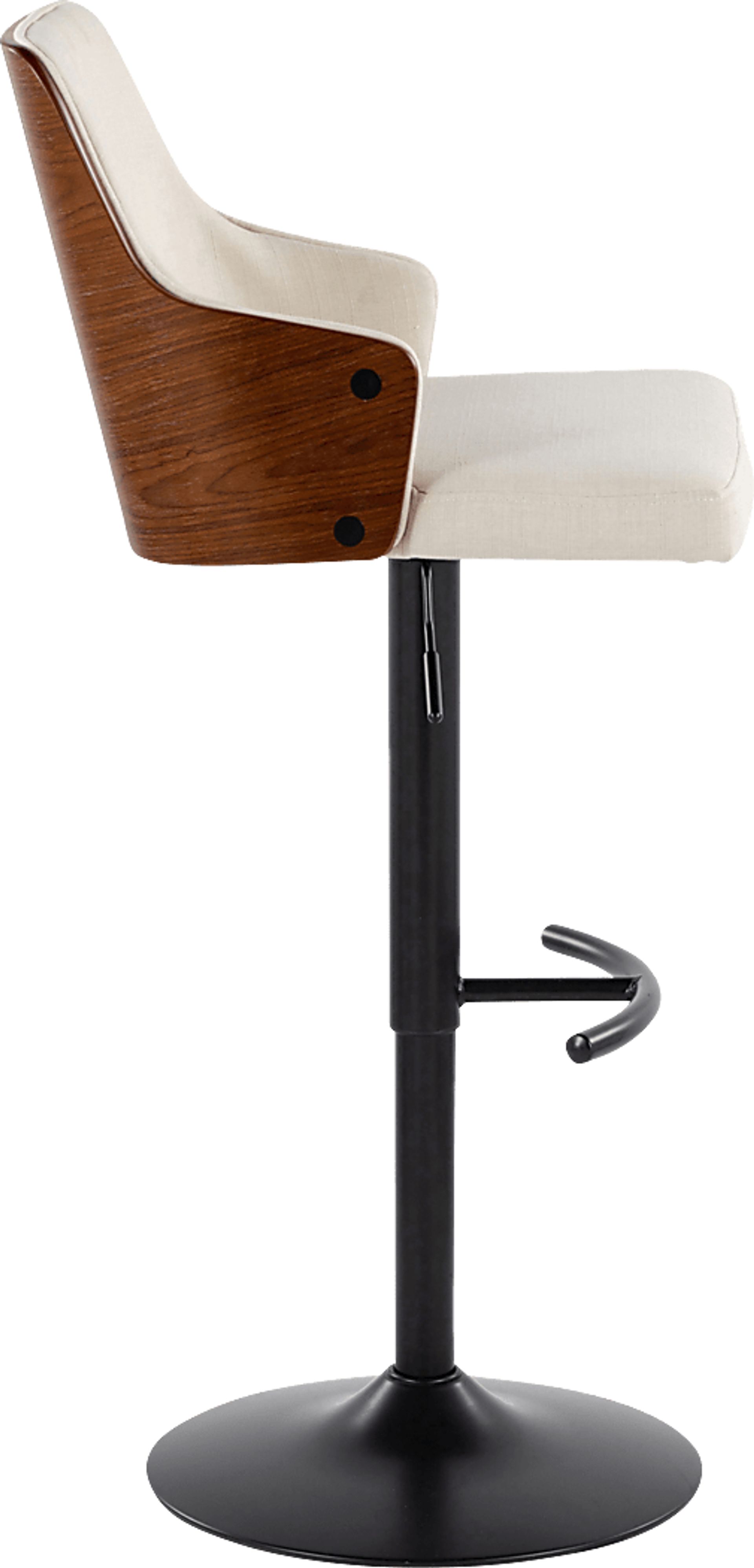 Zennia III Cream Adjustable Barstool, Set of 2 - Image 4
