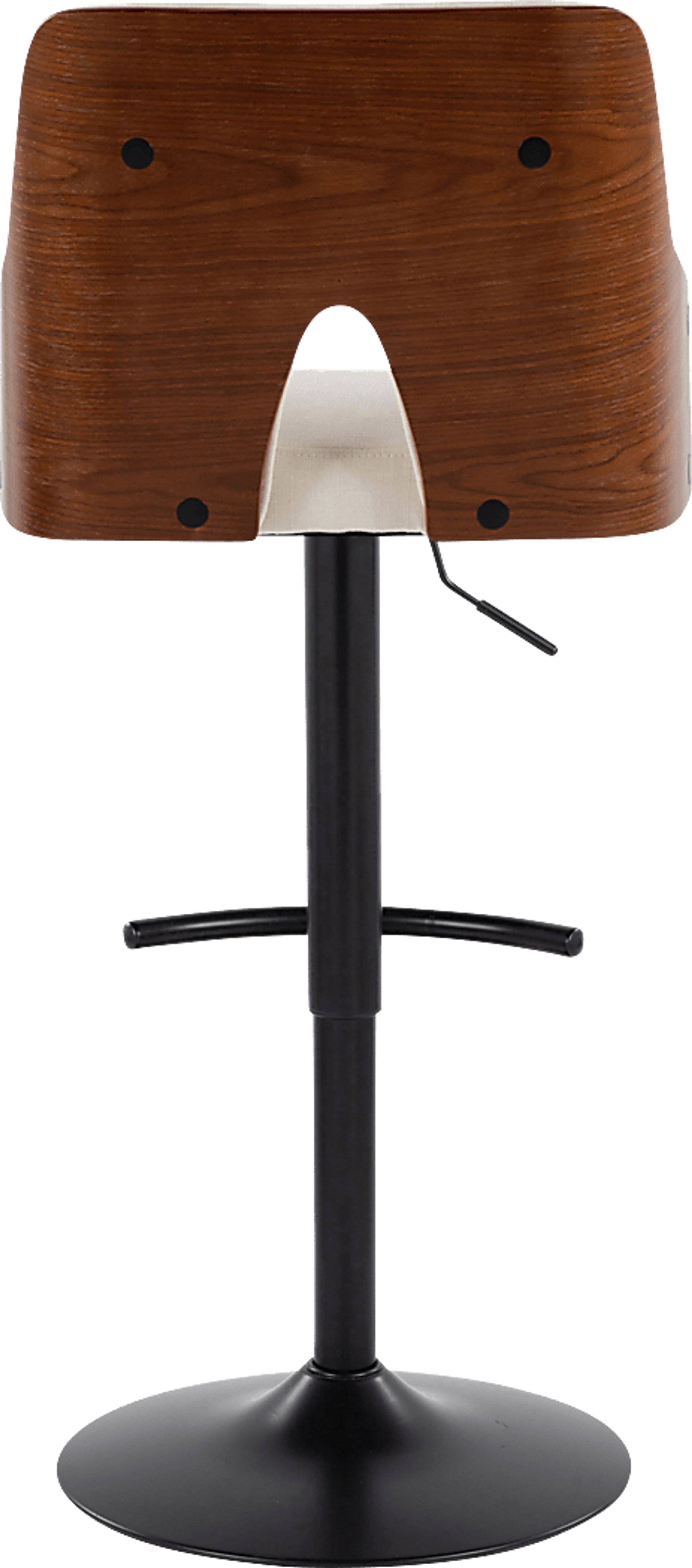 Zennia III Cream Adjustable Barstool, Set of 2 - Image 6