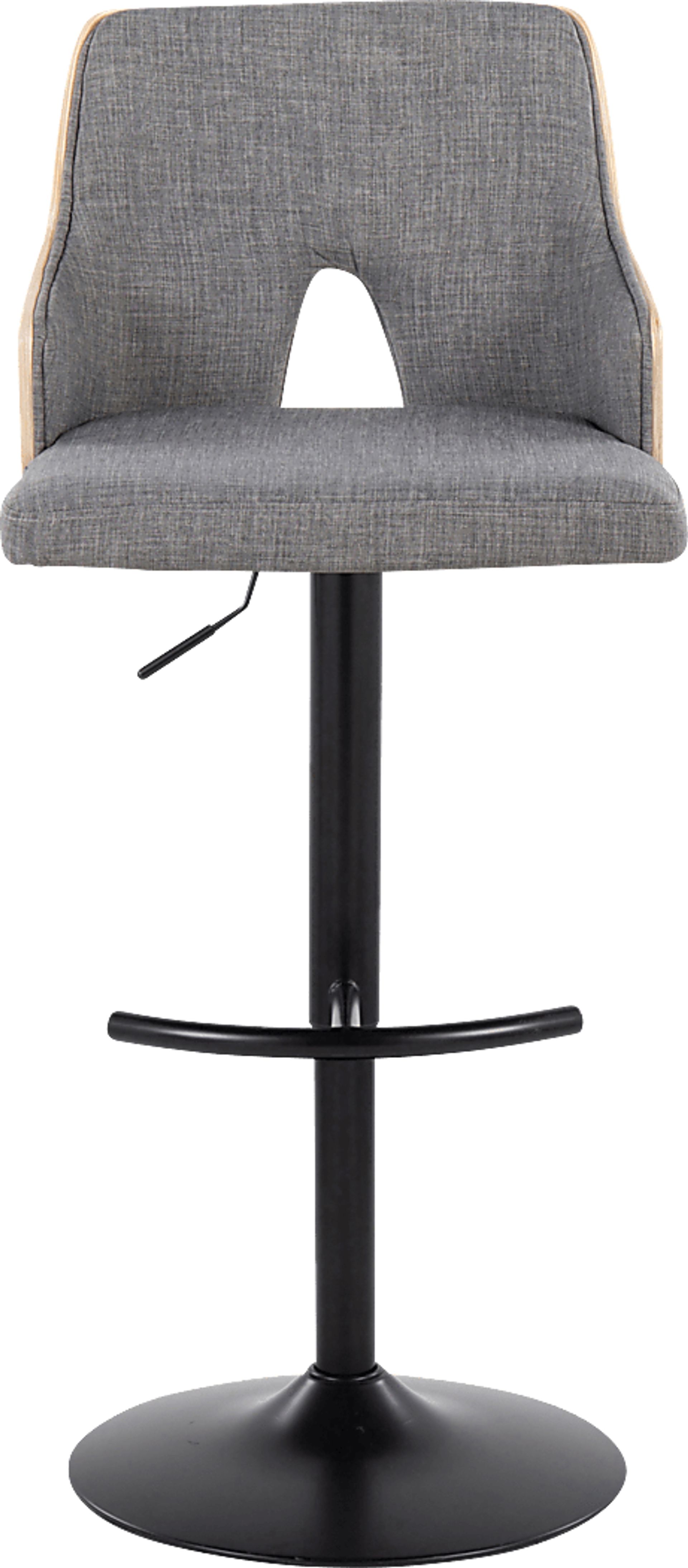 Zennia III Gray Adjustable Barstool, Set of 2 - Image 7