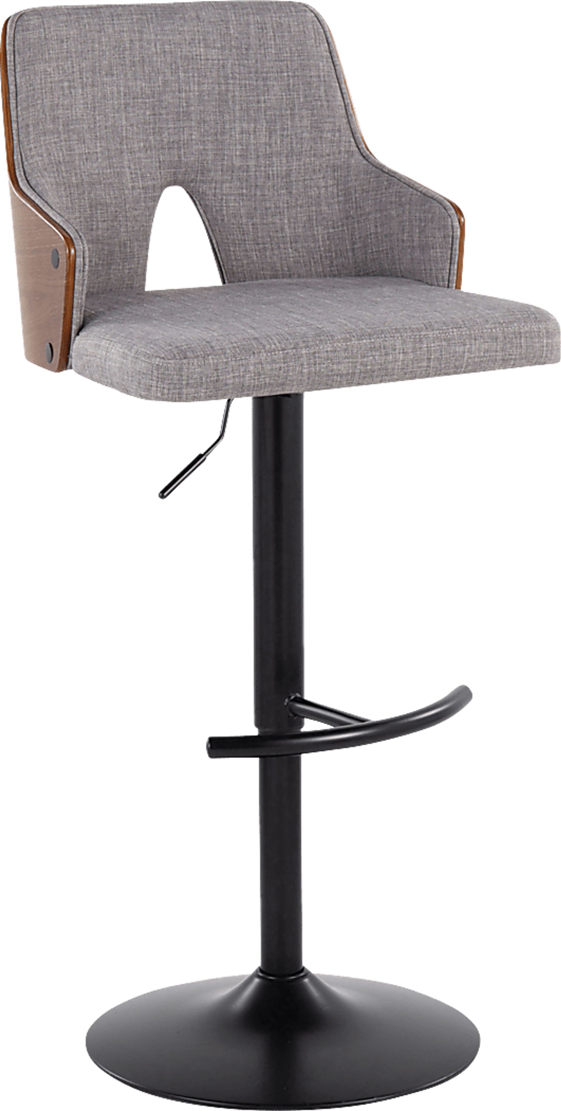 Zennia III Gray Adjustable Barstool, Set of 2 - Image 3