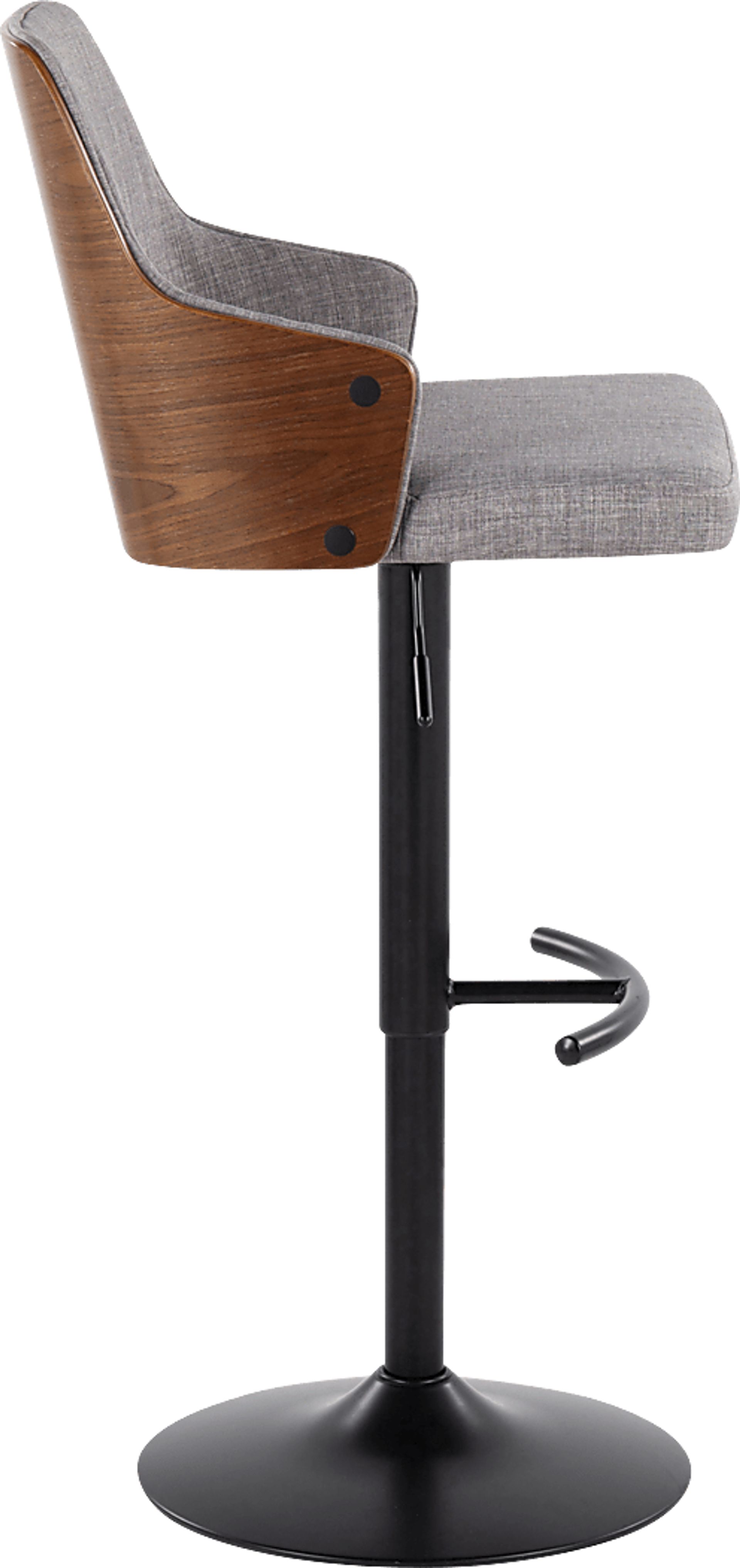 Zennia III Gray Adjustable Barstool, Set of 2 - Image 4
