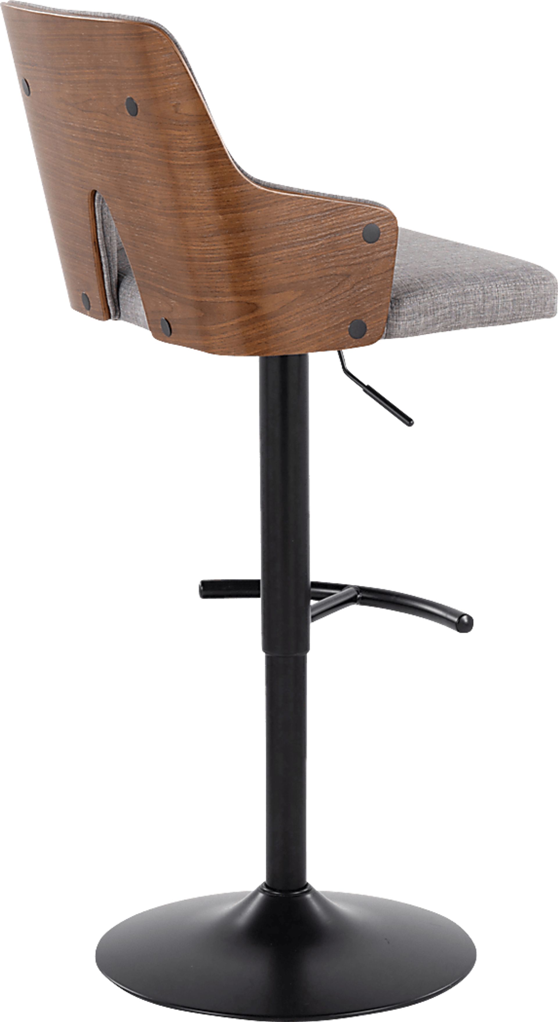 Zennia III Gray Adjustable Barstool, Set of 2 - Image 5