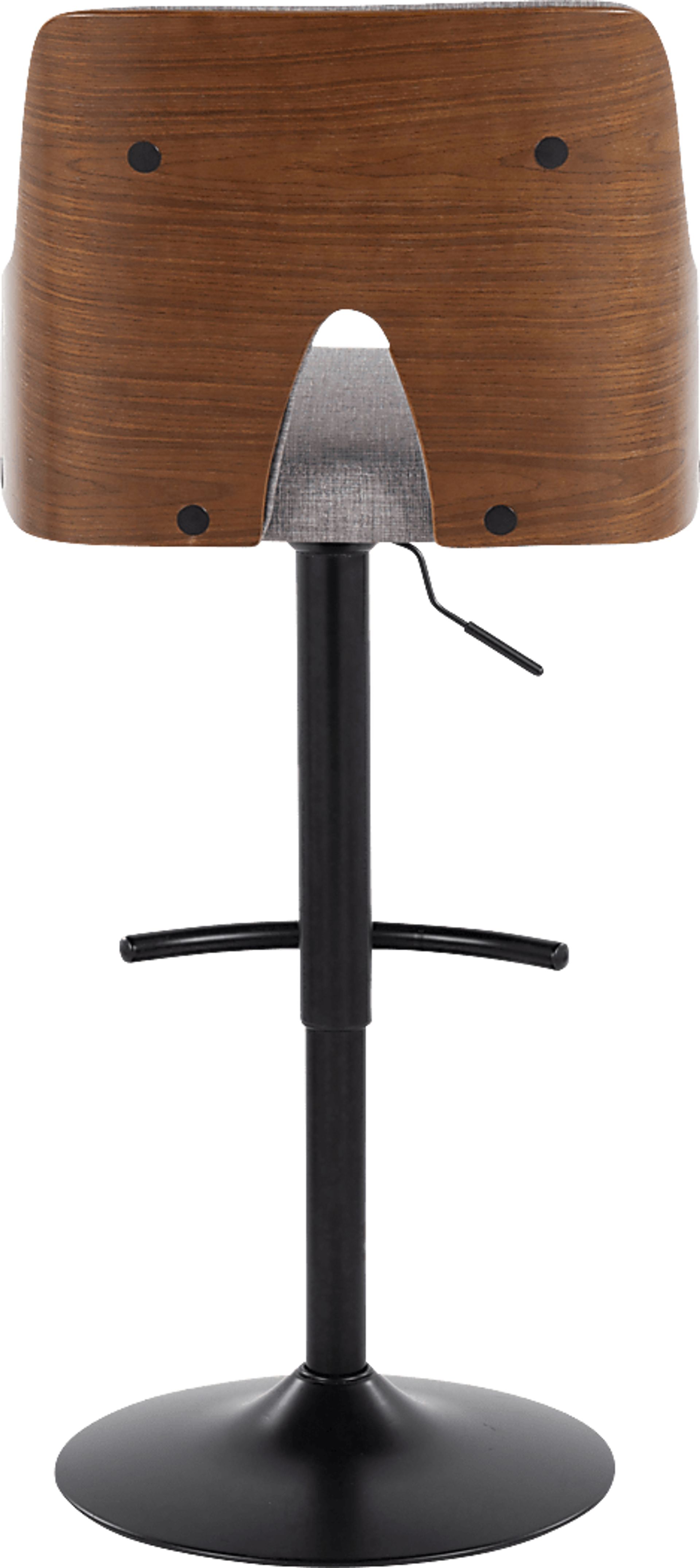Zennia III Gray Adjustable Barstool, Set of 2 - Image 6