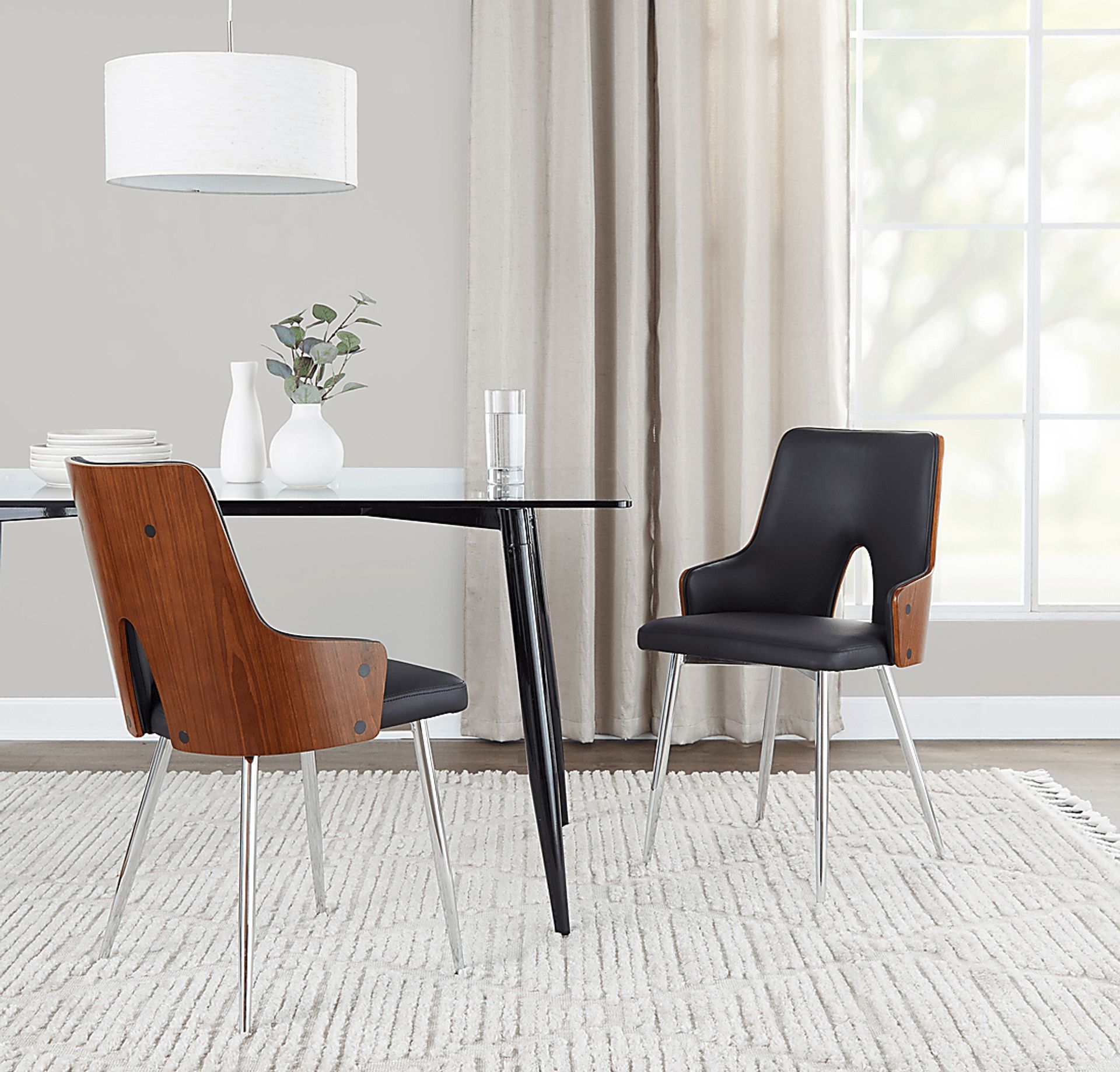 Zennia IV Black Dining Chair, Set of 2 - Image 2