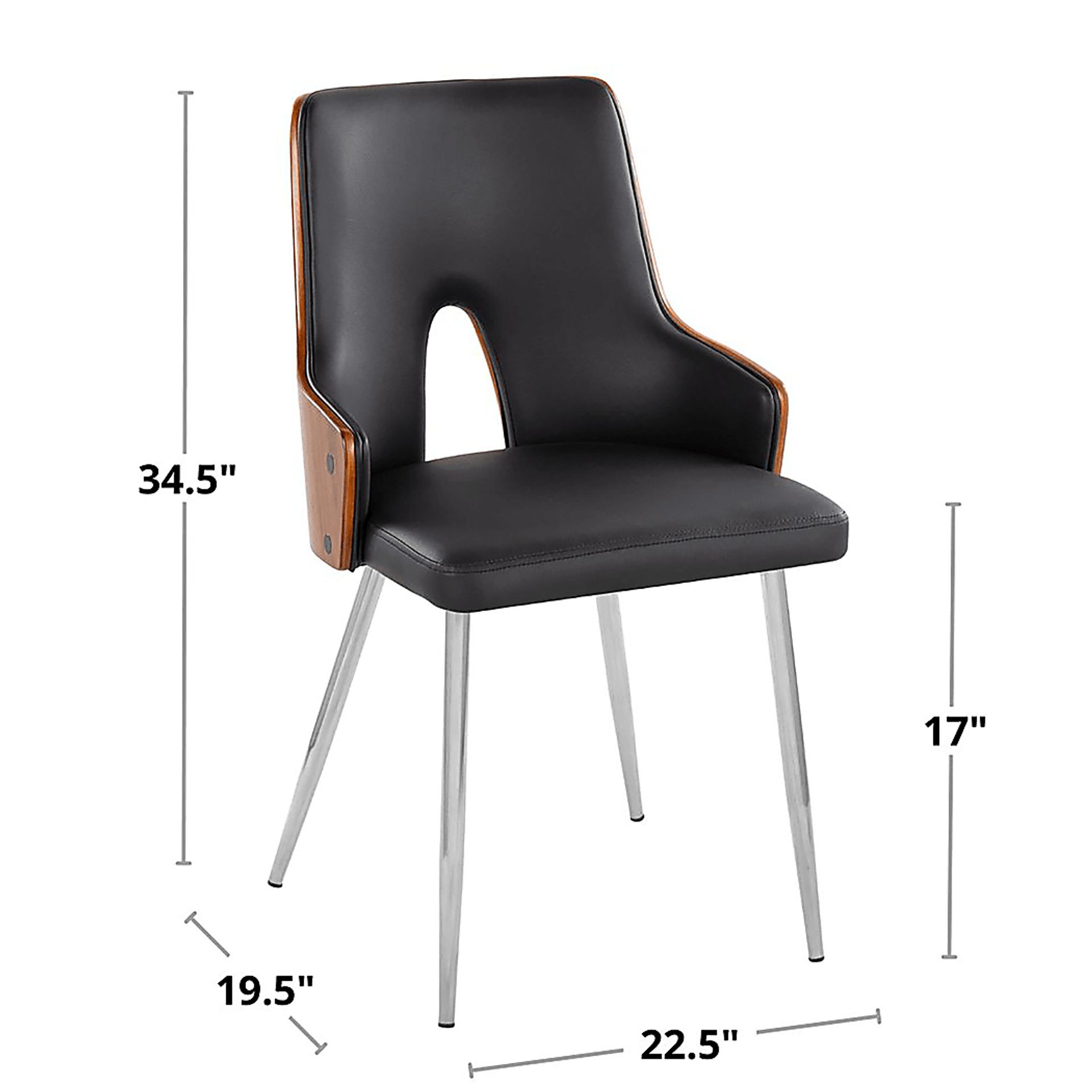 Zennia IV Black Dining Chair, Set of 2 - Image 9