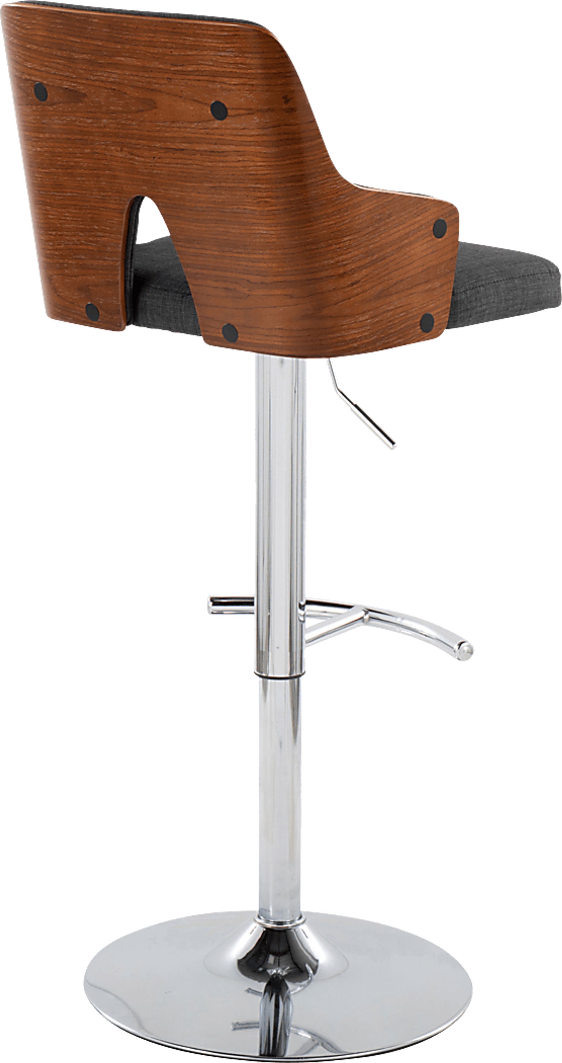 Zennia IV Charcoal Adjustable Barstool, Set of 2 - Image 5