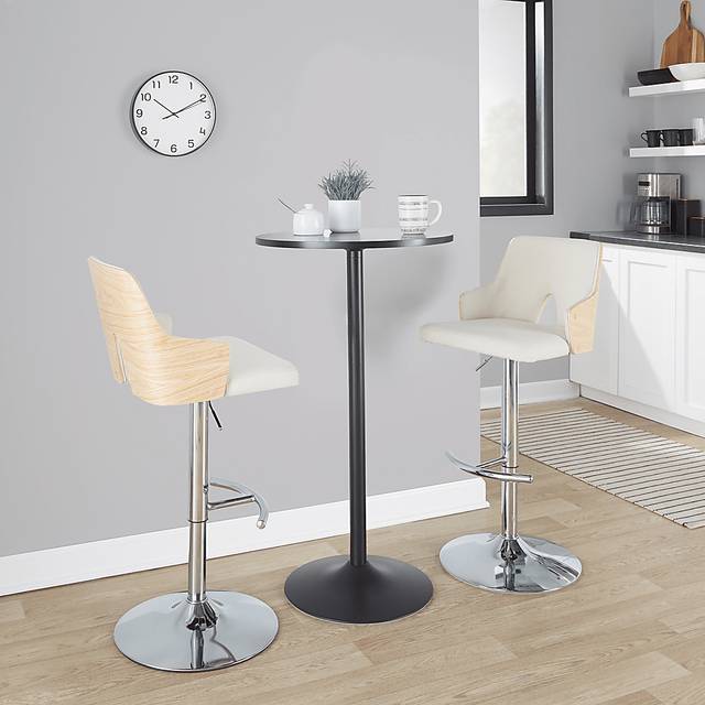 Zennia IV Cream Adjustable Barstool, Set of 2 - Thumbnail - Image 2