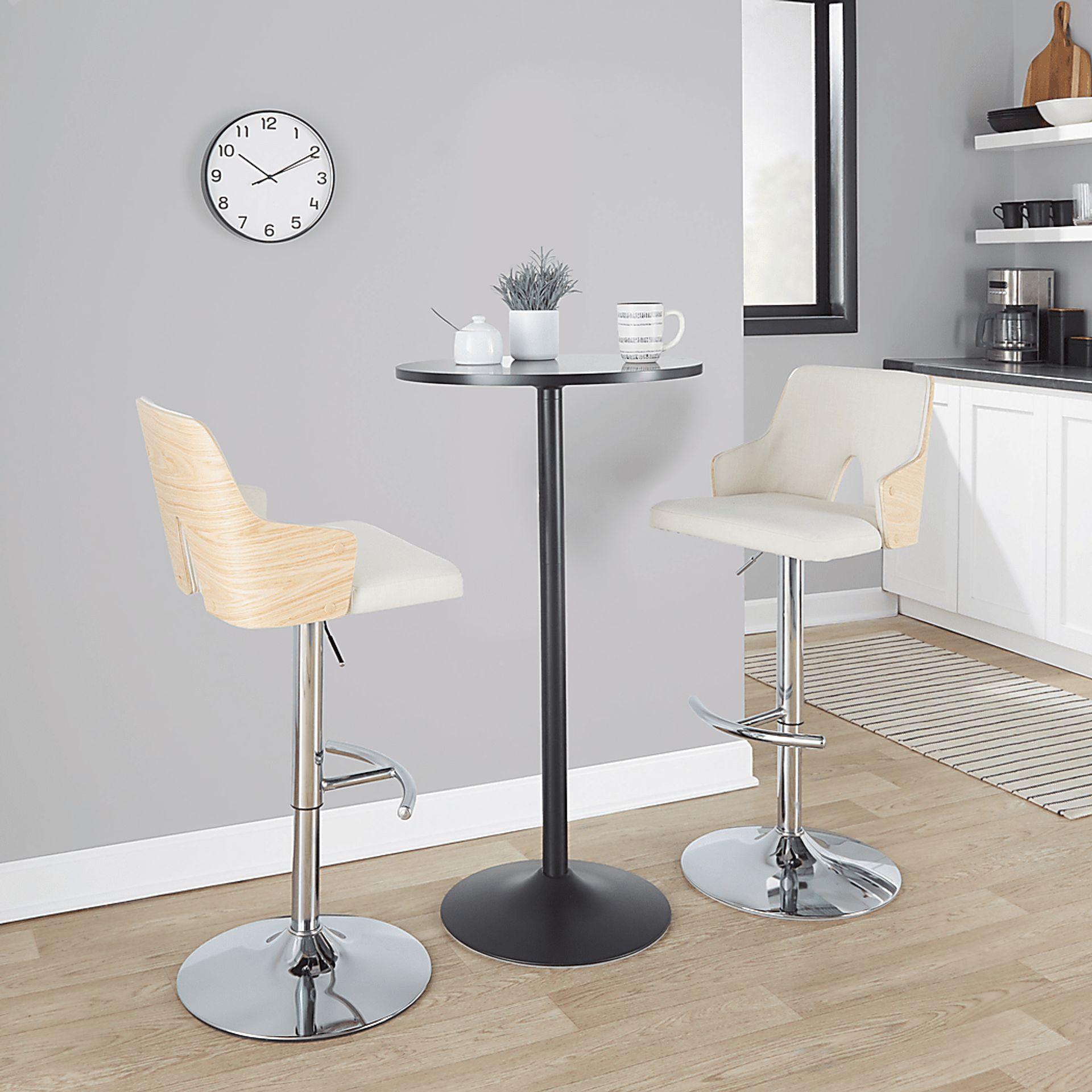 Zennia IV Cream Adjustable Barstool, Set of 2 - Image 2