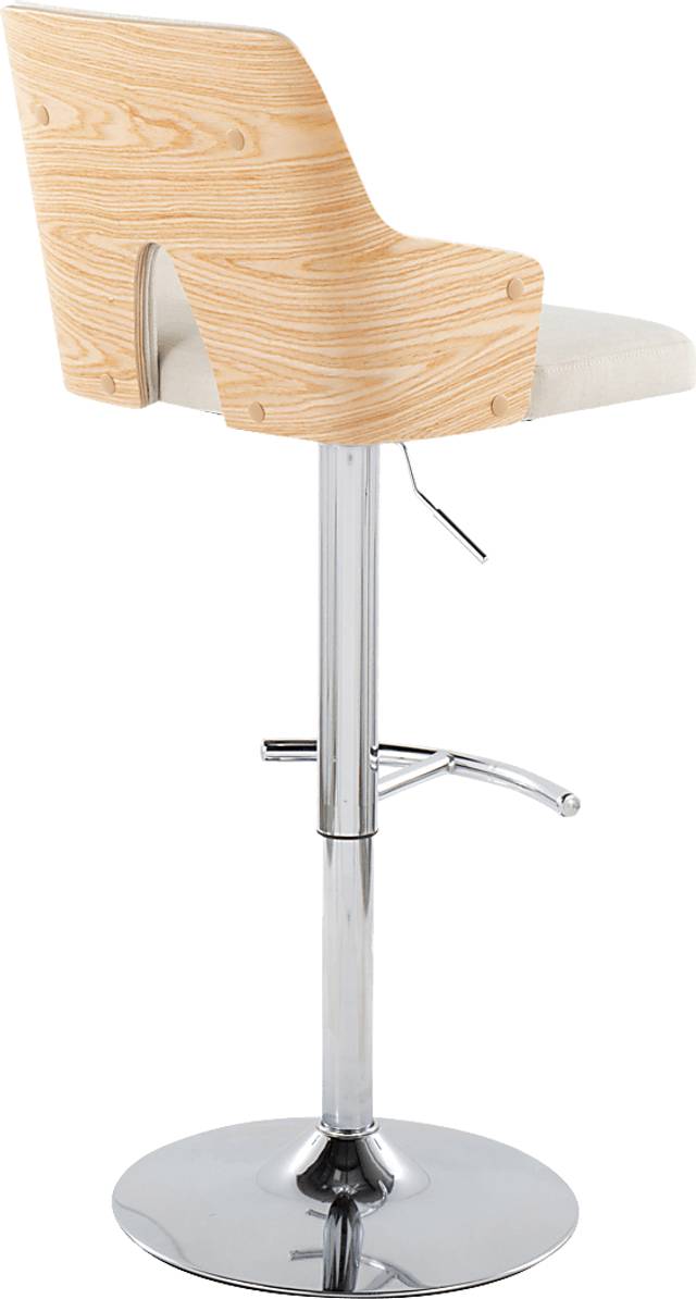 Zennia IV Cream Adjustable Barstool, Set of 2 - Thumbnail - Image 5