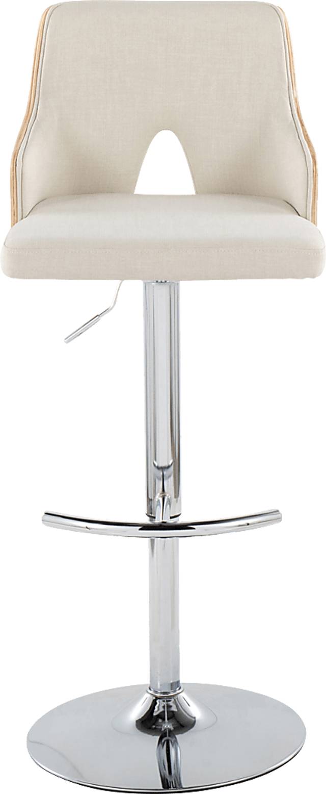 Zennia IV Cream Adjustable Barstool, Set of 2 - Thumbnail - Image 7