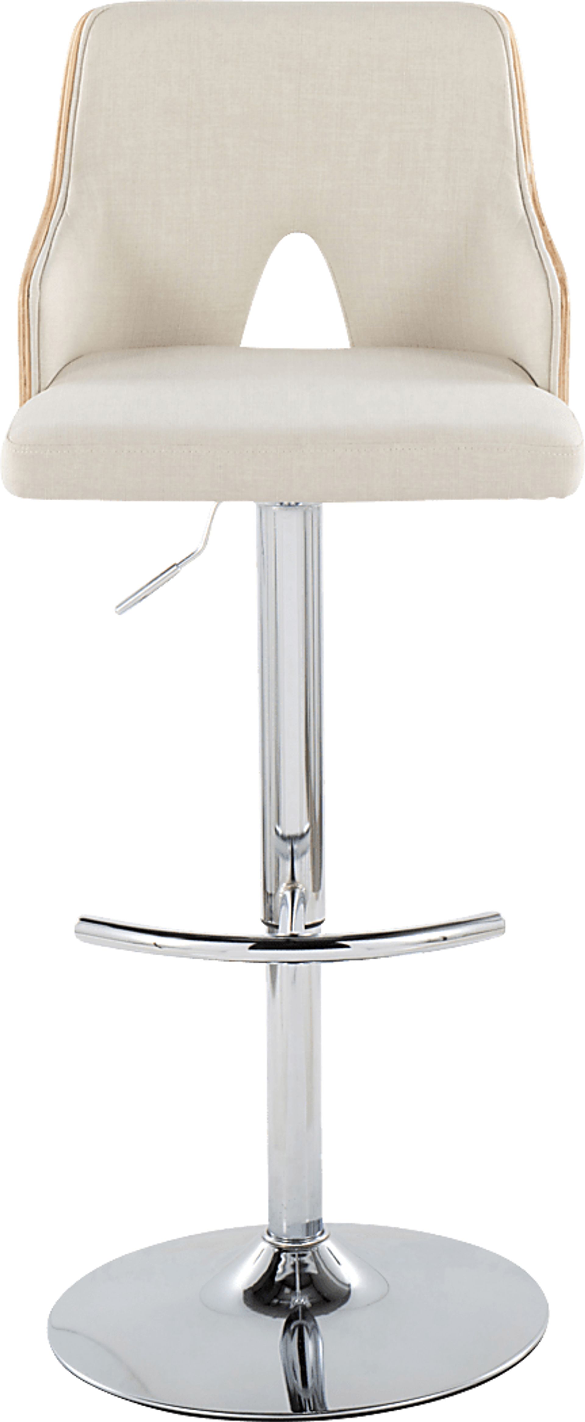 Zennia IV Cream Adjustable Barstool, Set of 2 - Image 7