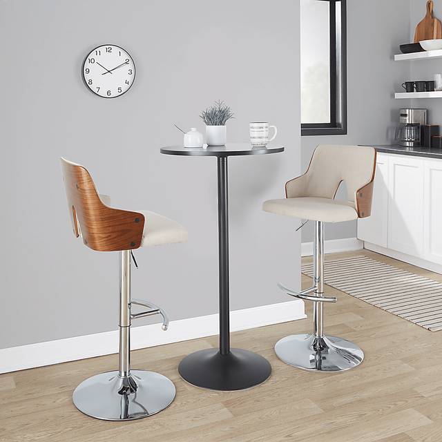 Zennia IV Cream Adjustable Barstool, Set of 2 - Thumbnail - Image 2