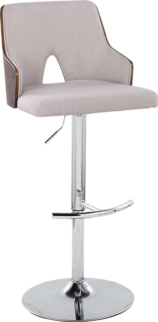 Zennia IV Cream Adjustable Barstool, Set of 2 - Thumbnail - Image 3