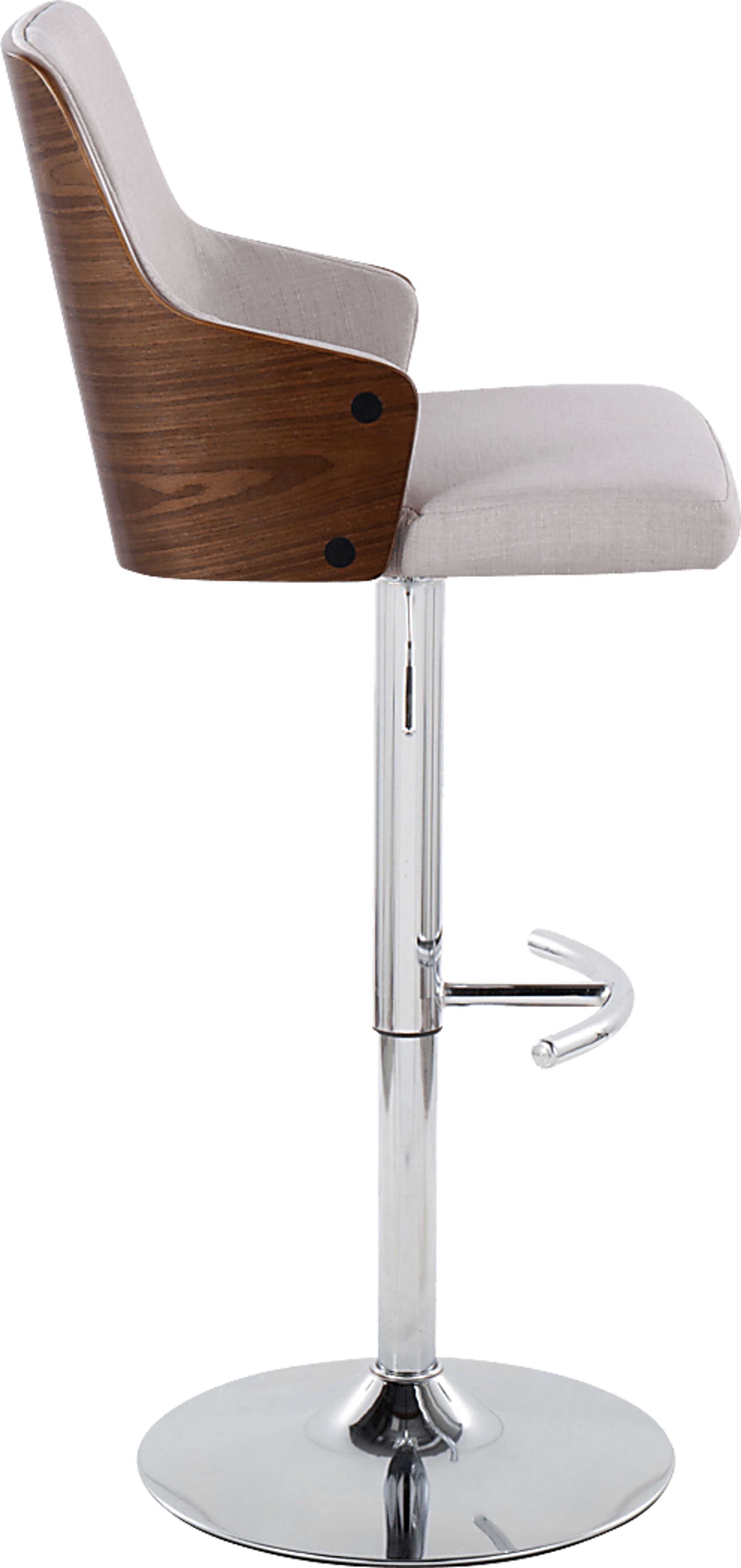 Zennia IV Cream Adjustable Barstool, Set of 2 - Image 4
