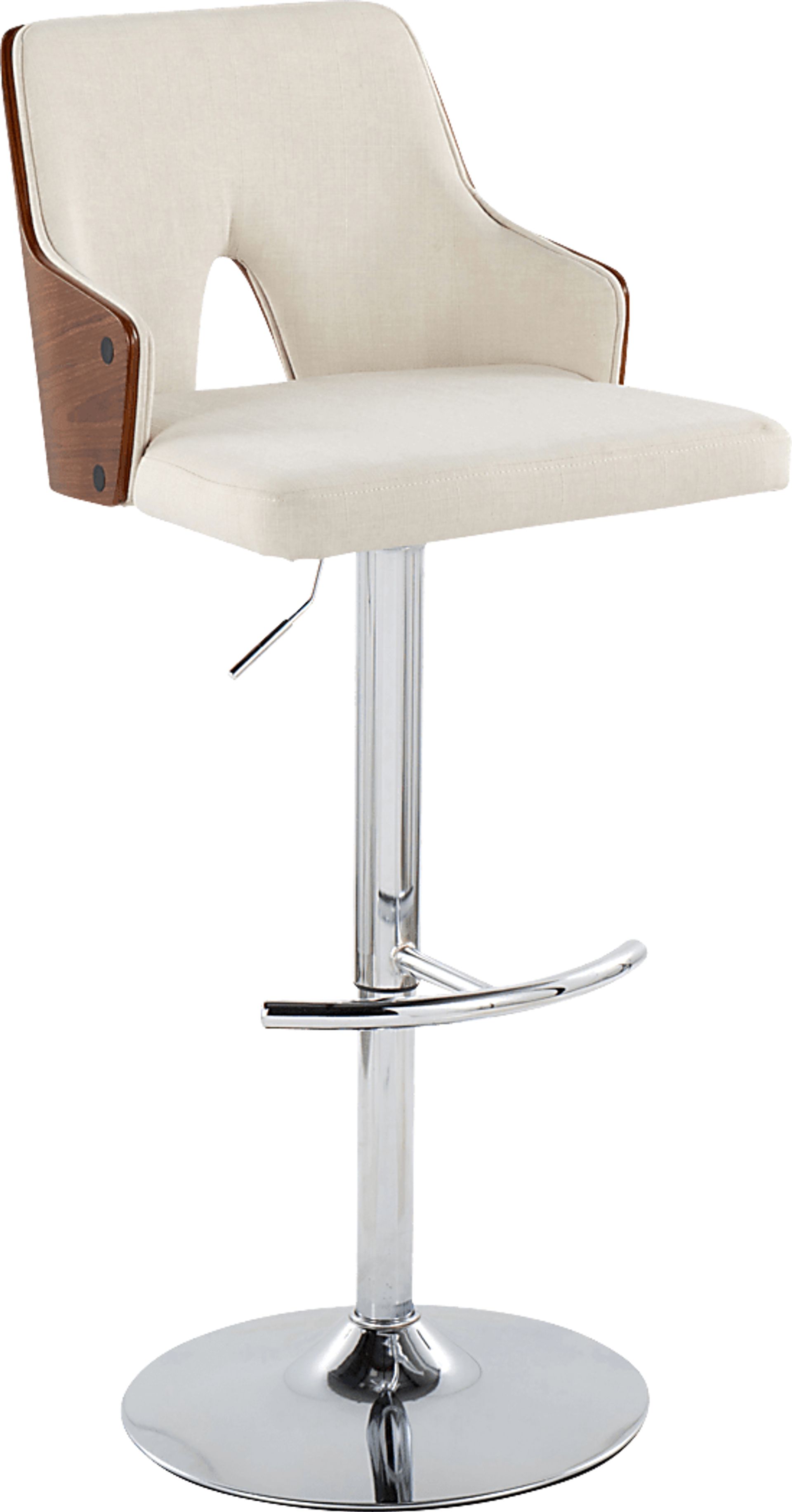 Zennia IV Cream Adjustable Barstool, Set of 2 - Image 3